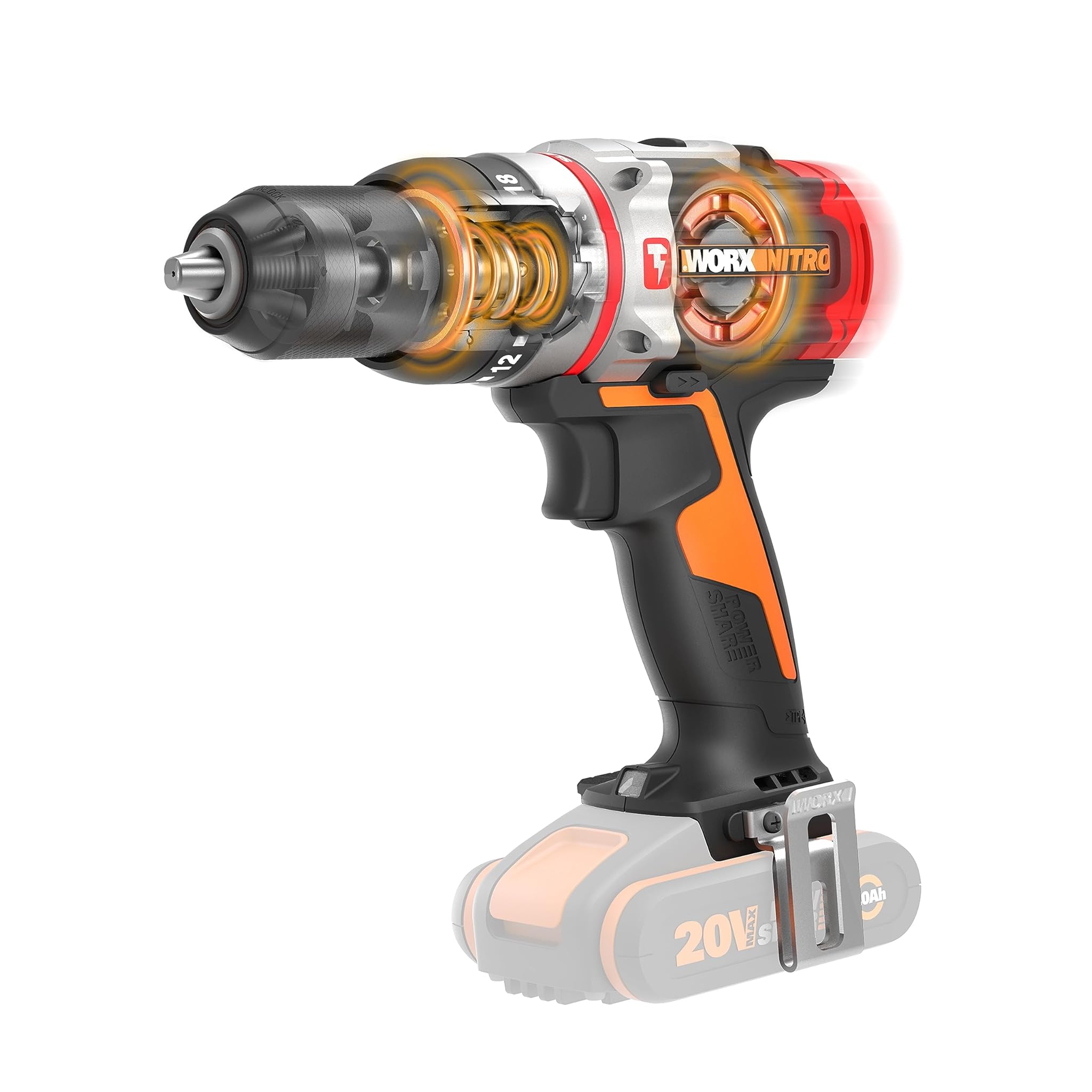 Worx Trapano a Batteria 20V Slammer Drill WX354.9