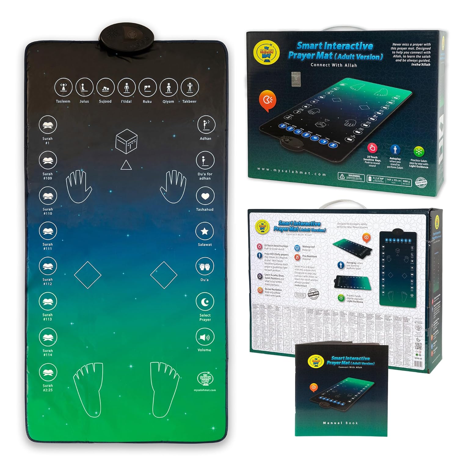 My Salah Mat® Intelligenter interaktiver Gebetsteppich - immagine 1