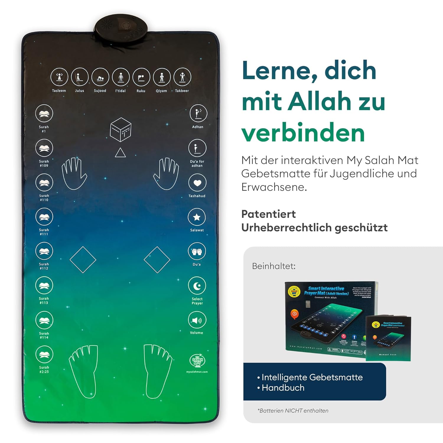 My Salah Mat® Intelligenter interaktiver Gebetsteppich - immagine 2