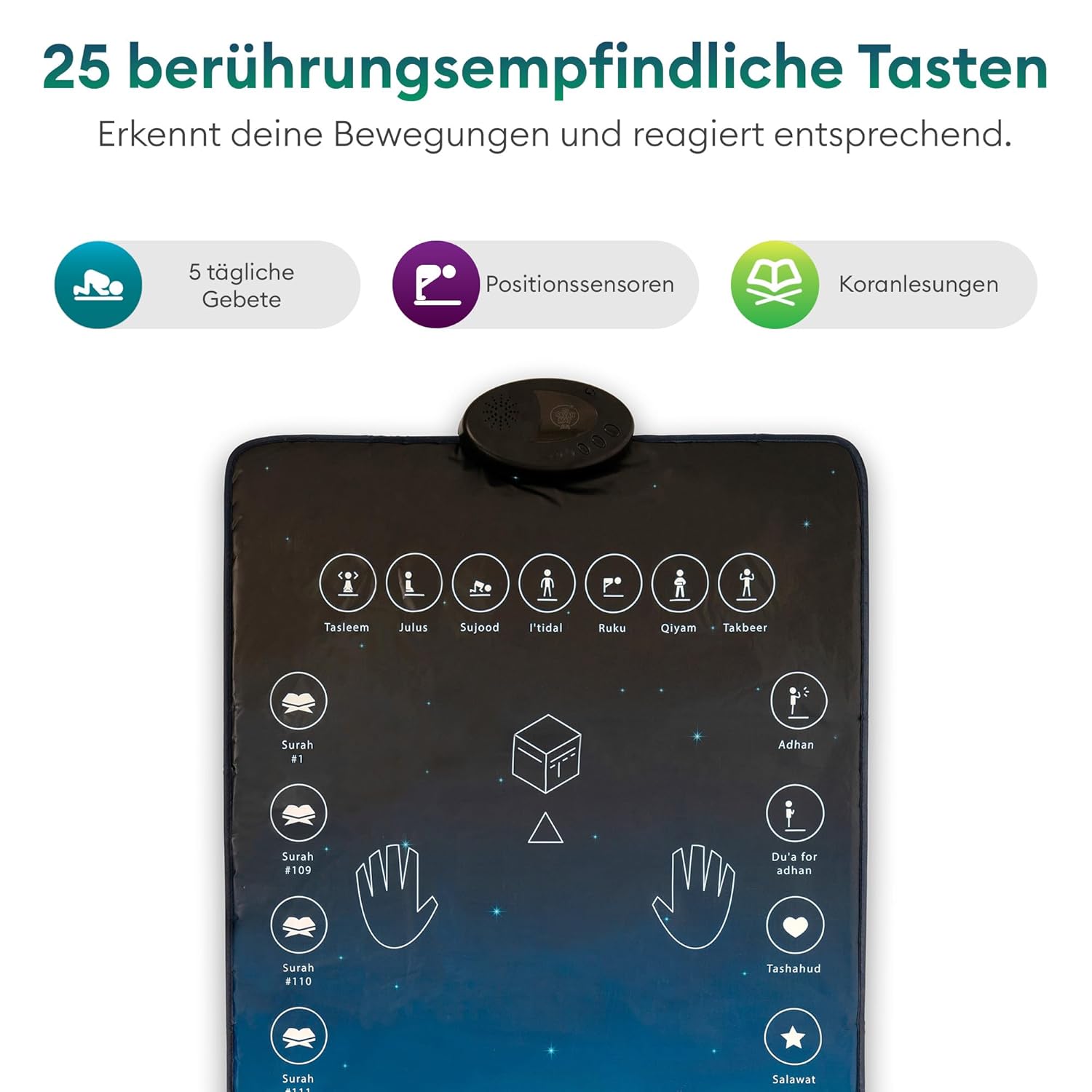 My Salah Mat® Intelligenter interaktiver Gebetsteppich - immagine 3