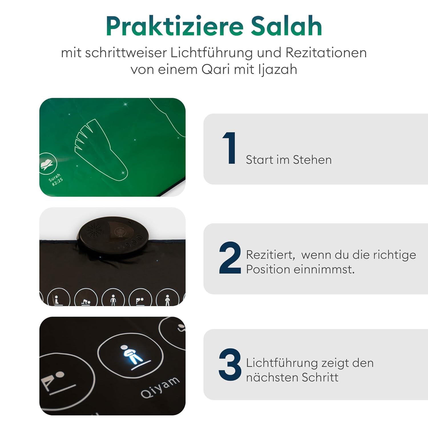 My Salah Mat® Intelligenter interaktiver Gebetsteppich - immagine 4