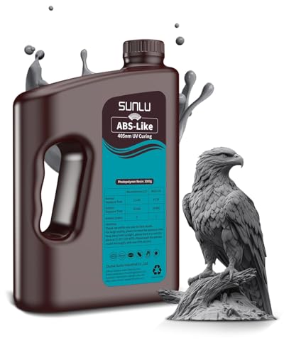 SUNLU Resina ABS-Like per Stampante 3D 3KG, Grigio Scuro
