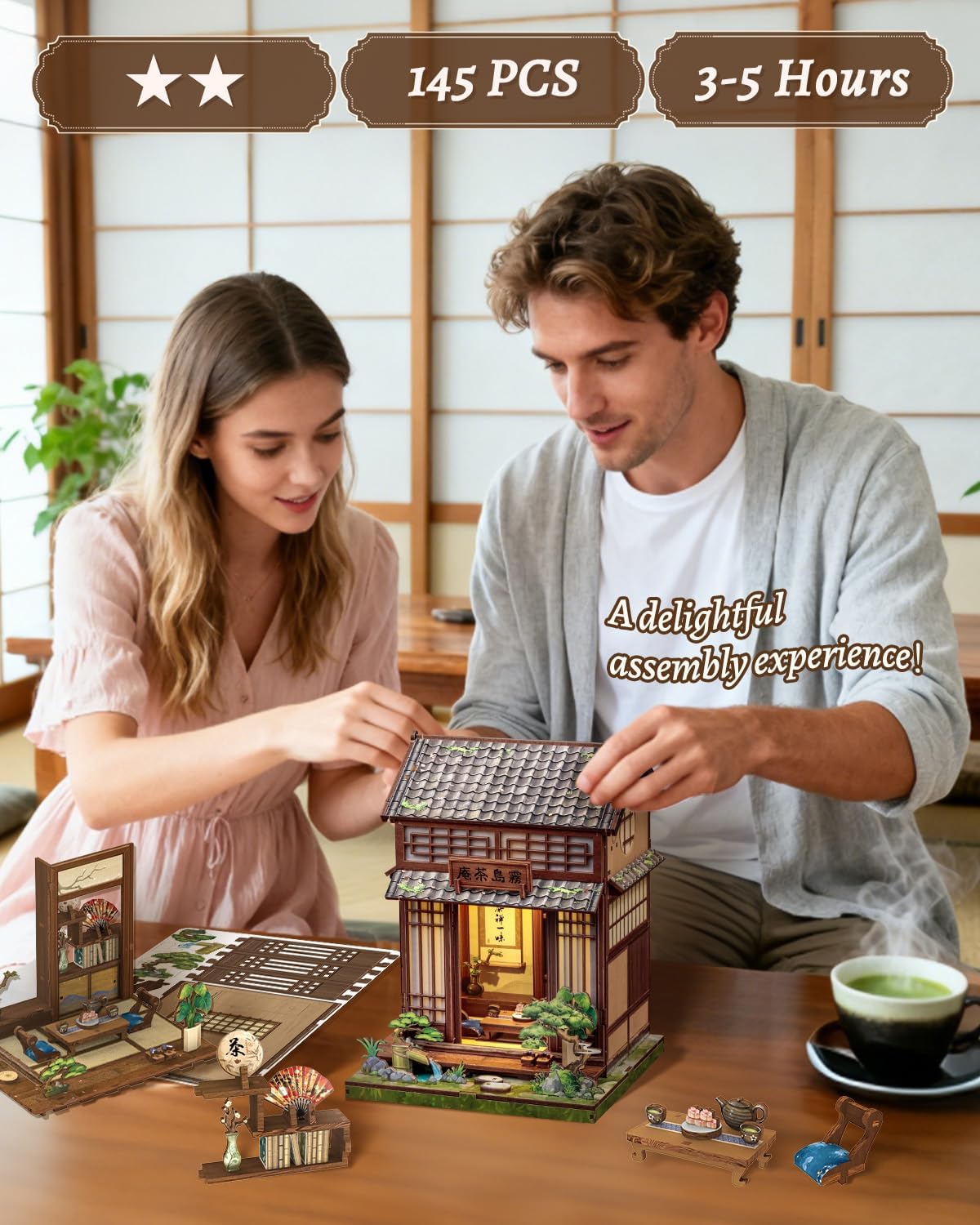 CUTEBEE Book Nook - Kit Casa delle Bambole per Adulti - immagine 5