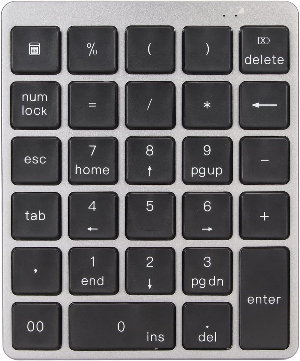 Vikye Tastierino Numerico Bluetooth 28 Tasti, Grigio Scuro - immagine 1