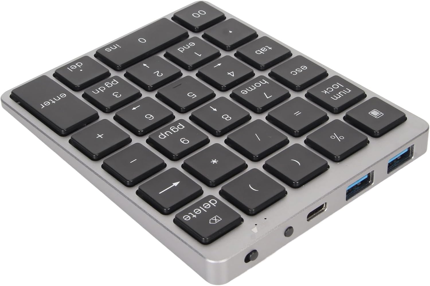 Vikye Tastierino Numerico Bluetooth 28 Tasti, Grigio Scuro - immagine 6