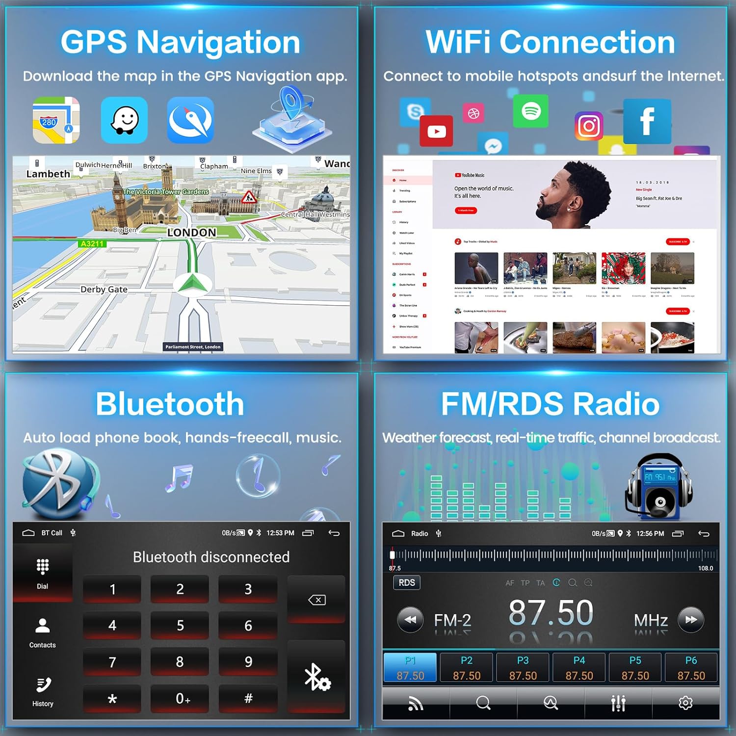 Inefala Autoradio Android per Citroen Berlingo B9 - immagine 6