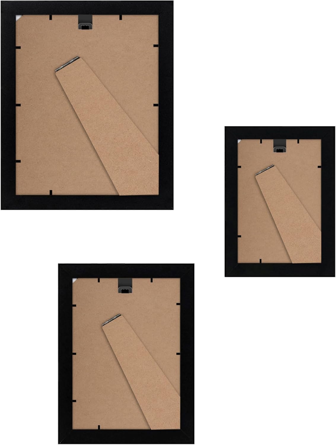 Americanflat Set Cornici Foto da Parete e da Tavolo Nere, 10 Pezzi - Due da 20x25 cm, Quattro da 13x18 cm e Quattro da 10x15 cm - Composizione Cornici da Parete con Vetro Infrangibile - immagine 6