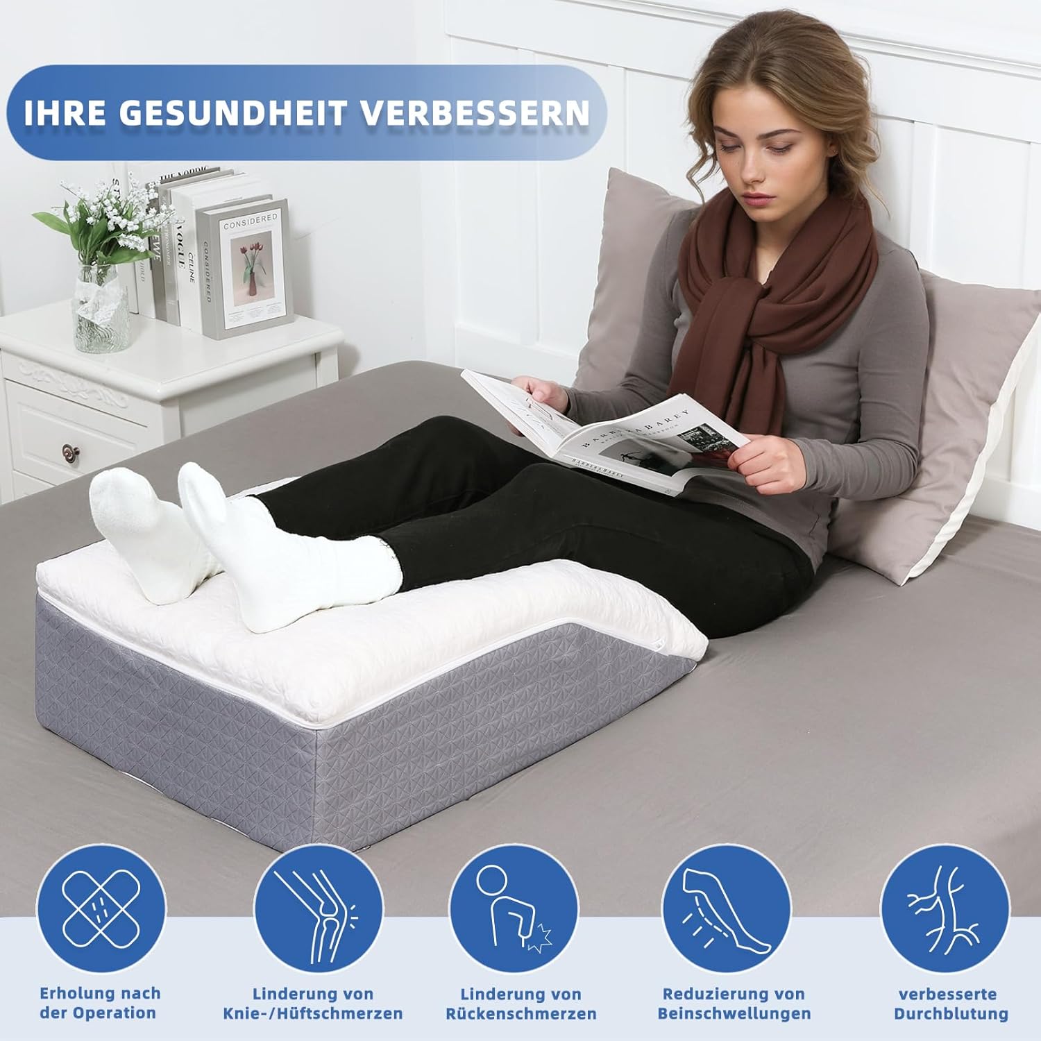 Havargo Cuscino per Gambe in Memory Foam - immagine 5