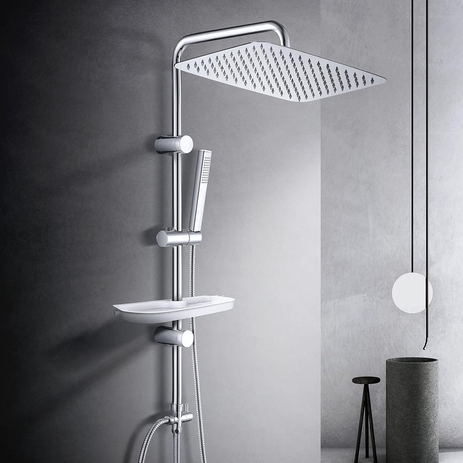 Görbach Colonna Doccia Idromassaggio Acciaio Inox 35x25cm