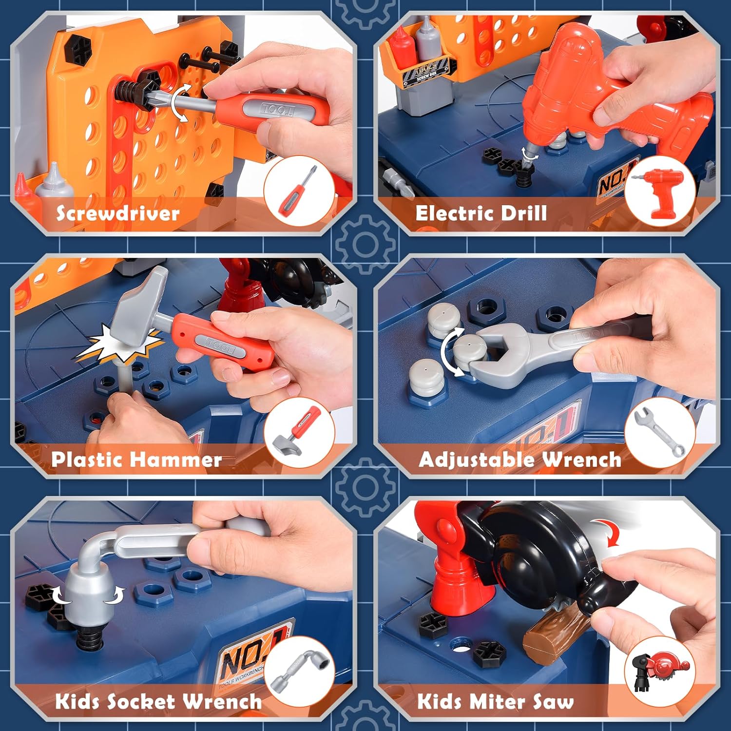 Cassetta Attrezzi per Bambini - Set Apprendimento Pieghevole - immagine 2