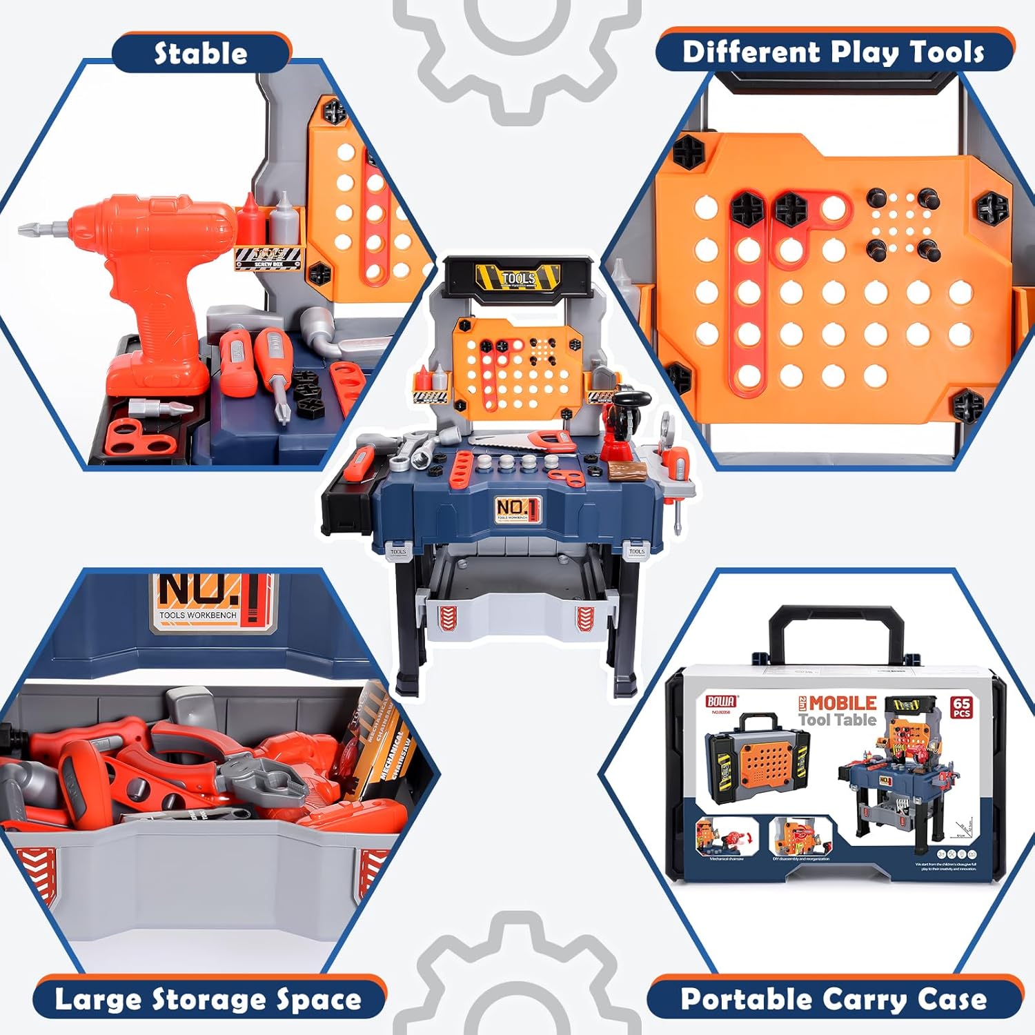 Cassetta Attrezzi per Bambini - Set Apprendimento Pieghevole - immagine 3