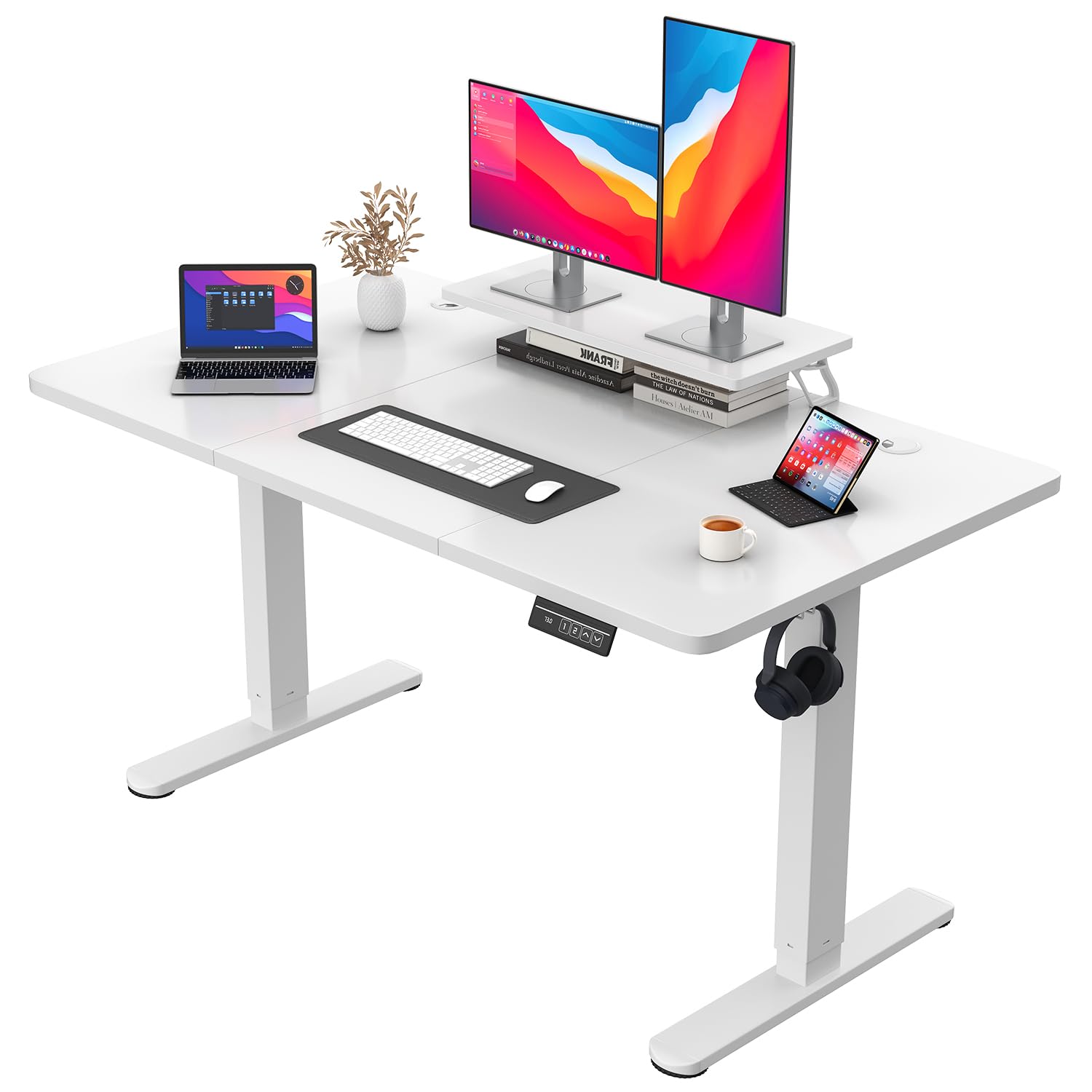 Jummico Scrivania Elettrica Regolabile in Altezza 140x60cm