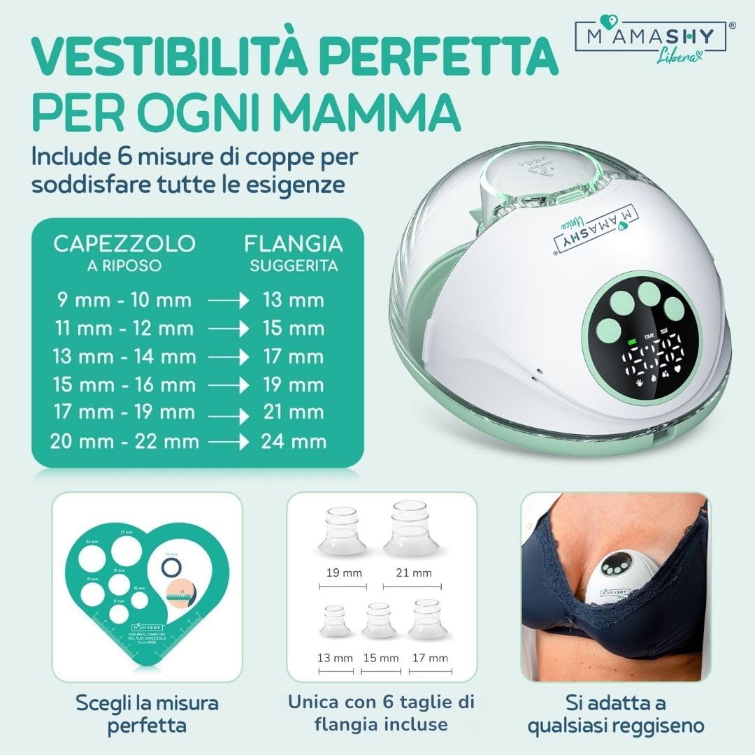 Mamashy Unica - Tiralatte Elettrico Portatile Silenzioso - immagine 5