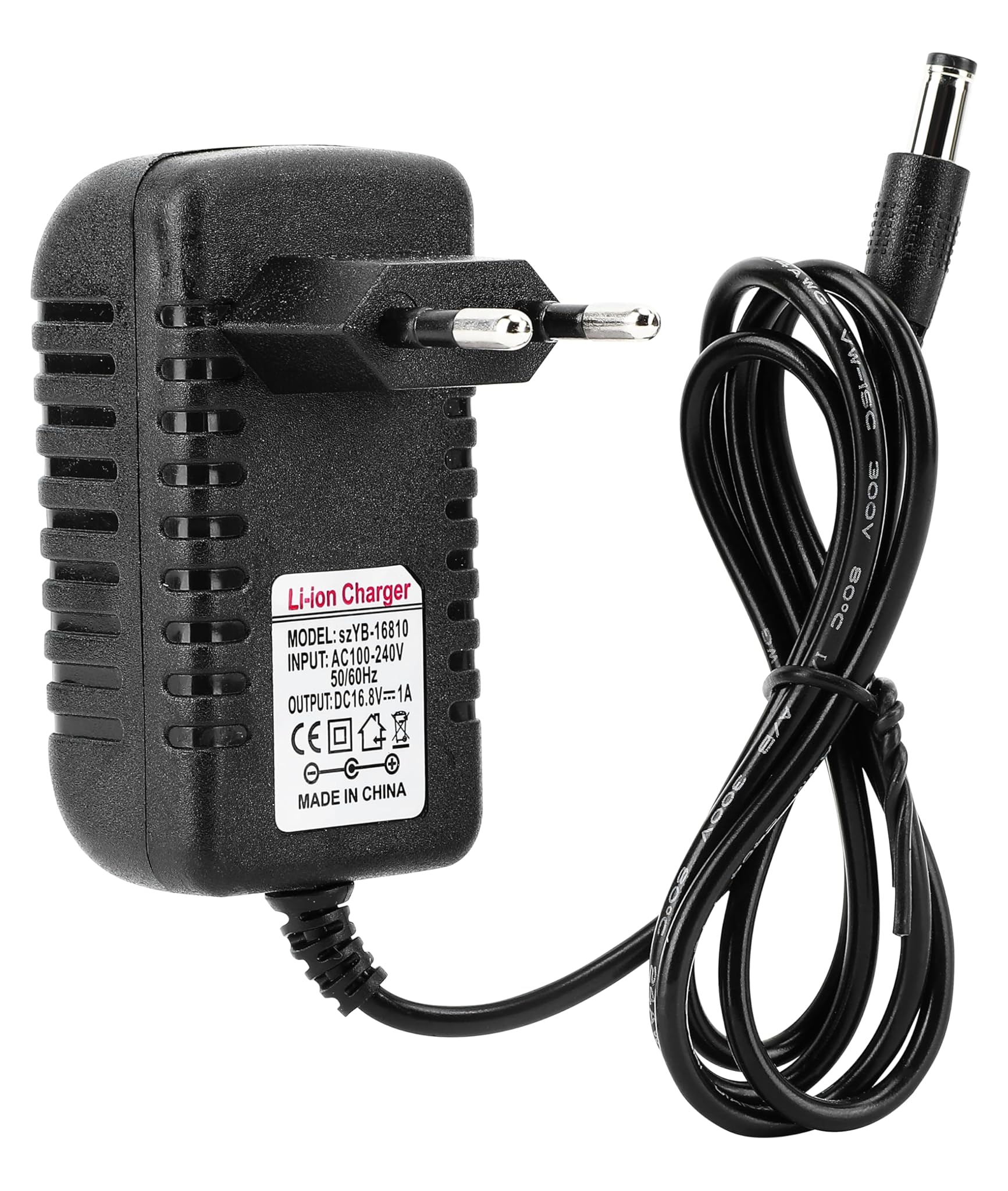 Caricabatterie Universale, Adattatore Adattatore 16,8 V/1A Adattatore CA agli ioni di Litio Adattatore Multi-Tensione Adattatore per Caricabatterie Adattatore CA(Unione Europea)