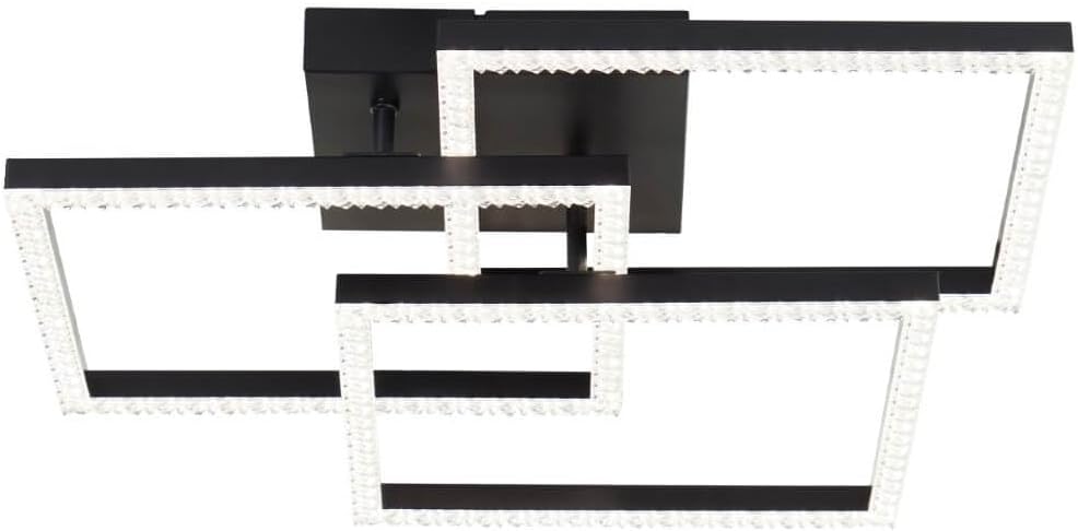 Brilliant Plafoniera LED Nera con Cristallo - immagine 1
