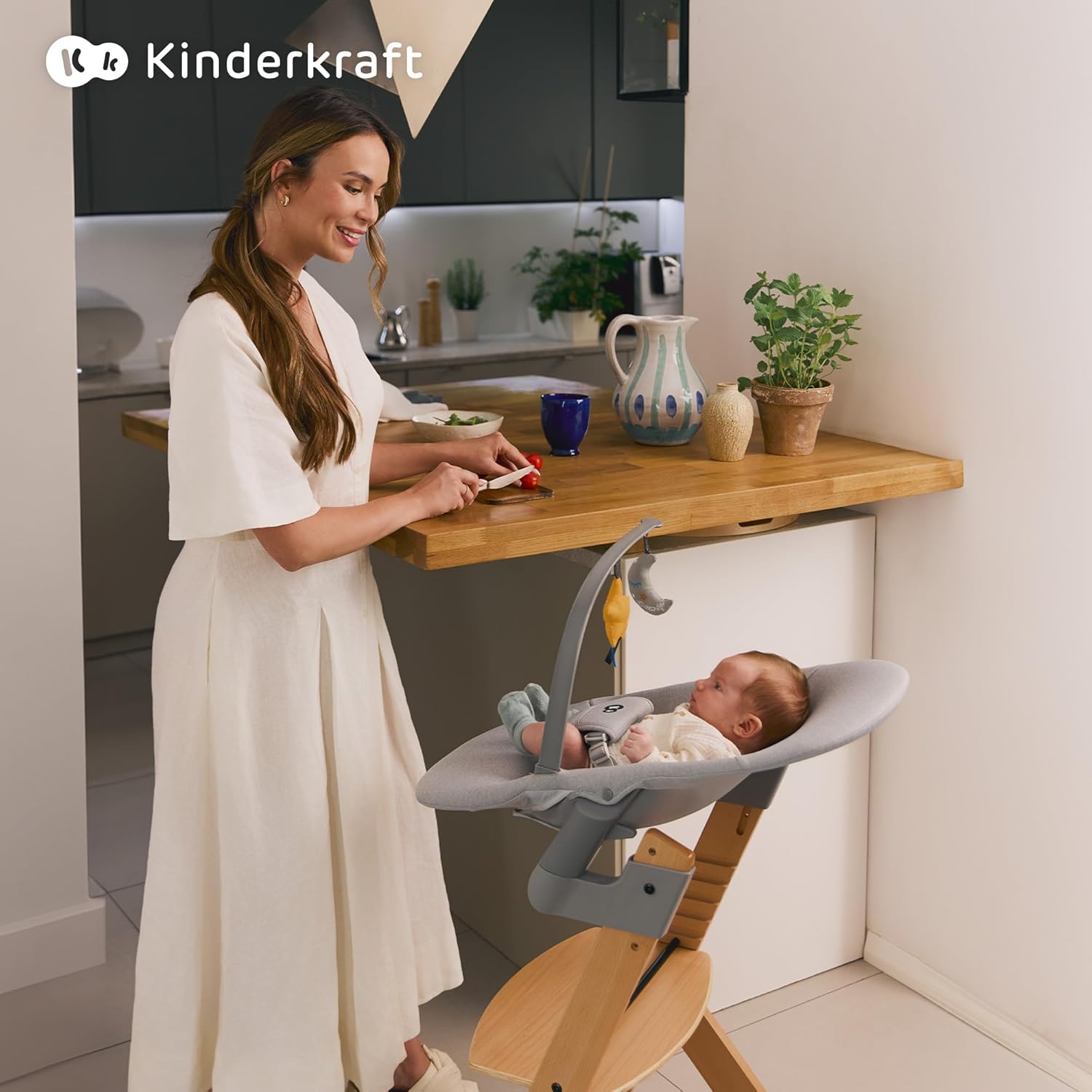 Kinderkraft ENOCK Seggiolone Pappa + Sdraietta CALMEE - immagine 12
