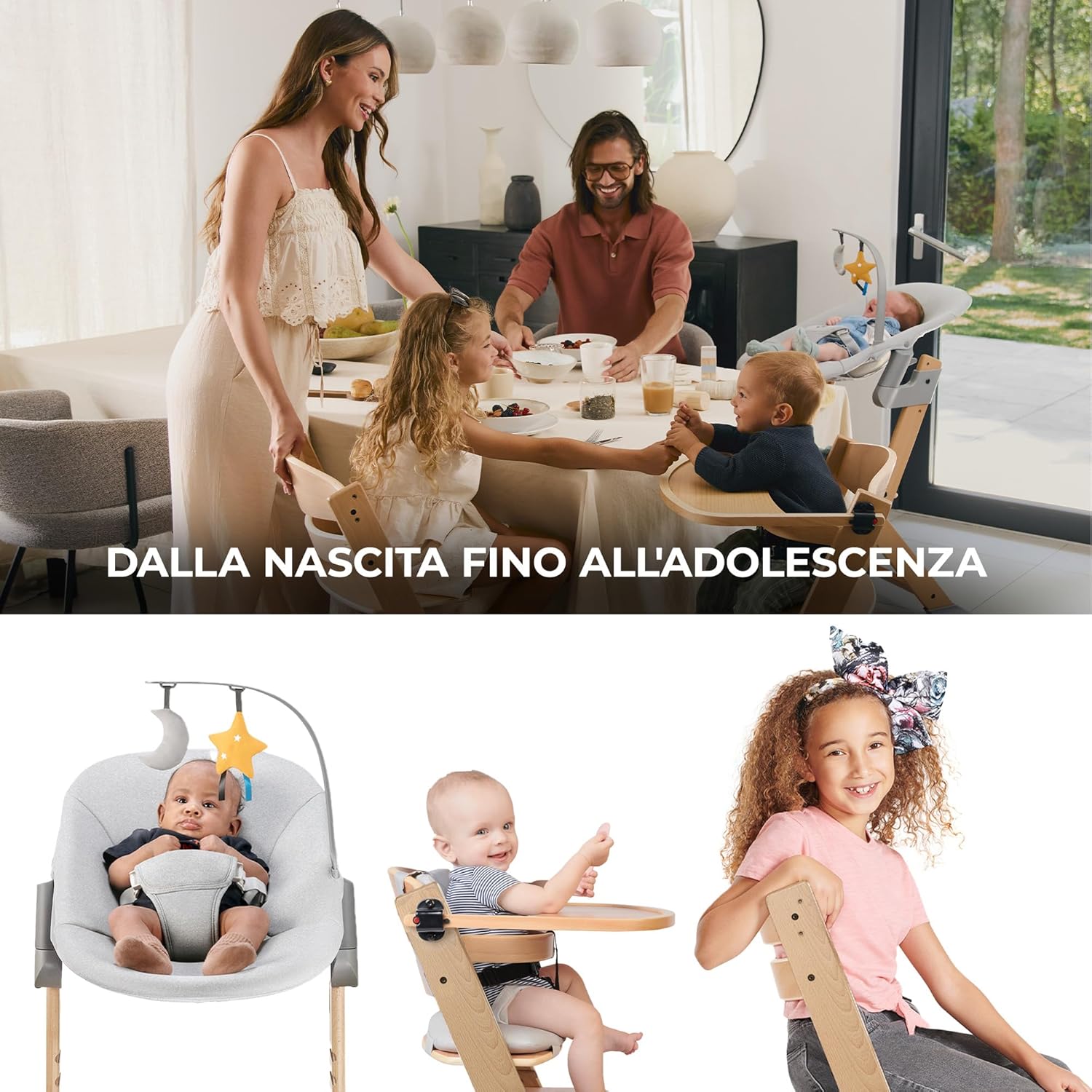 Kinderkraft ENOCK Seggiolone Pappa + Sdraietta CALMEE - immagine 3