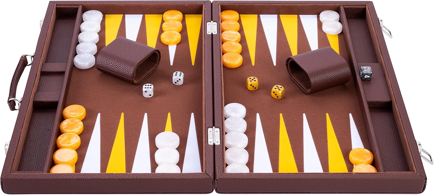 Engelhart Backgammon di Lusso 18" (45,5 cm) Marrone - immagine 2