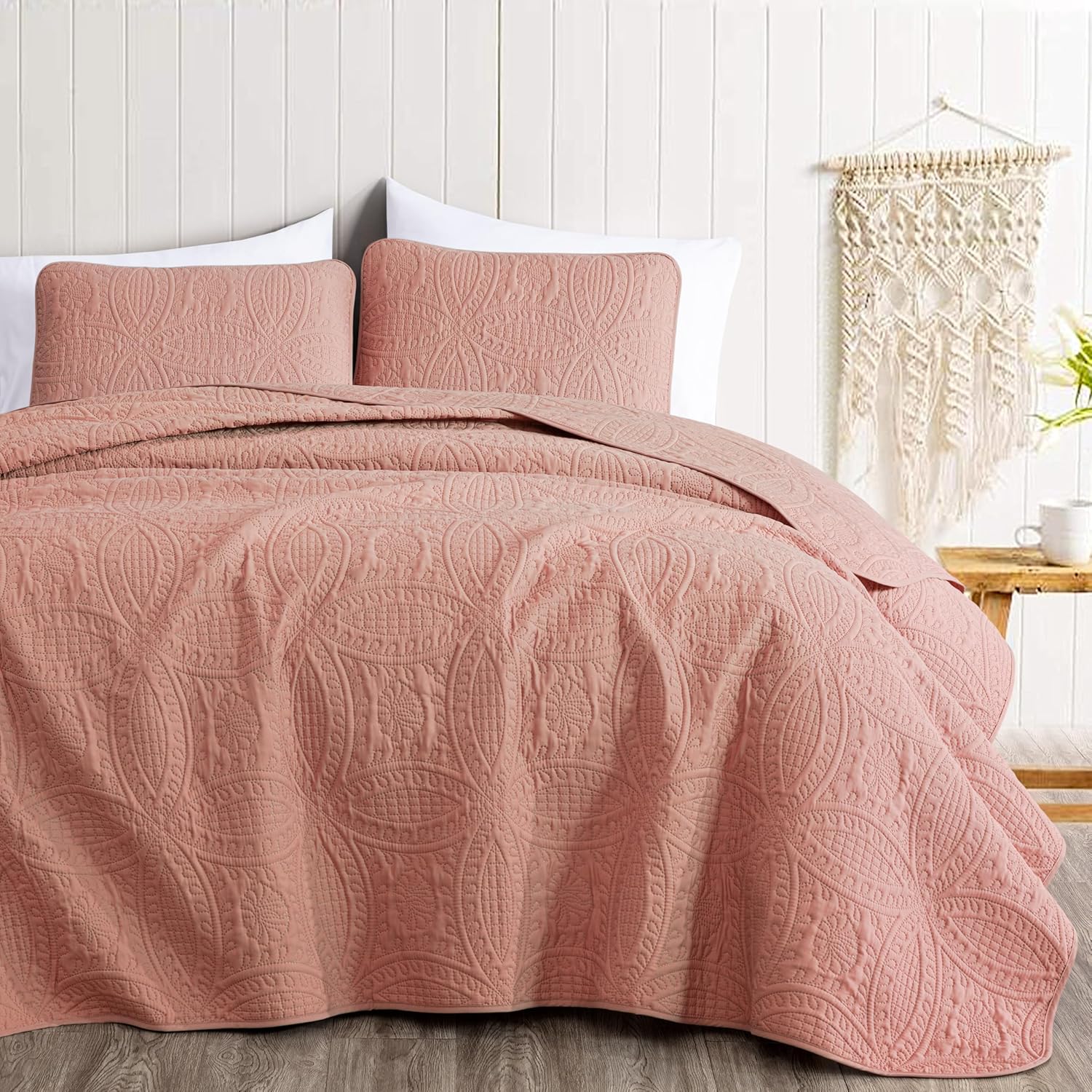 Chezmoi Collection Austin - Set Copriletto King Size, Salmone - immagine 2