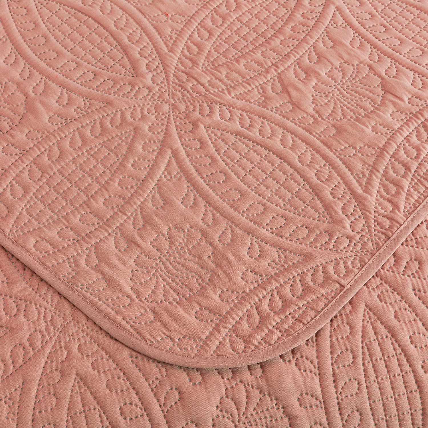 Chezmoi Collection Austin - Set Copriletto King Size, Salmone - immagine 7