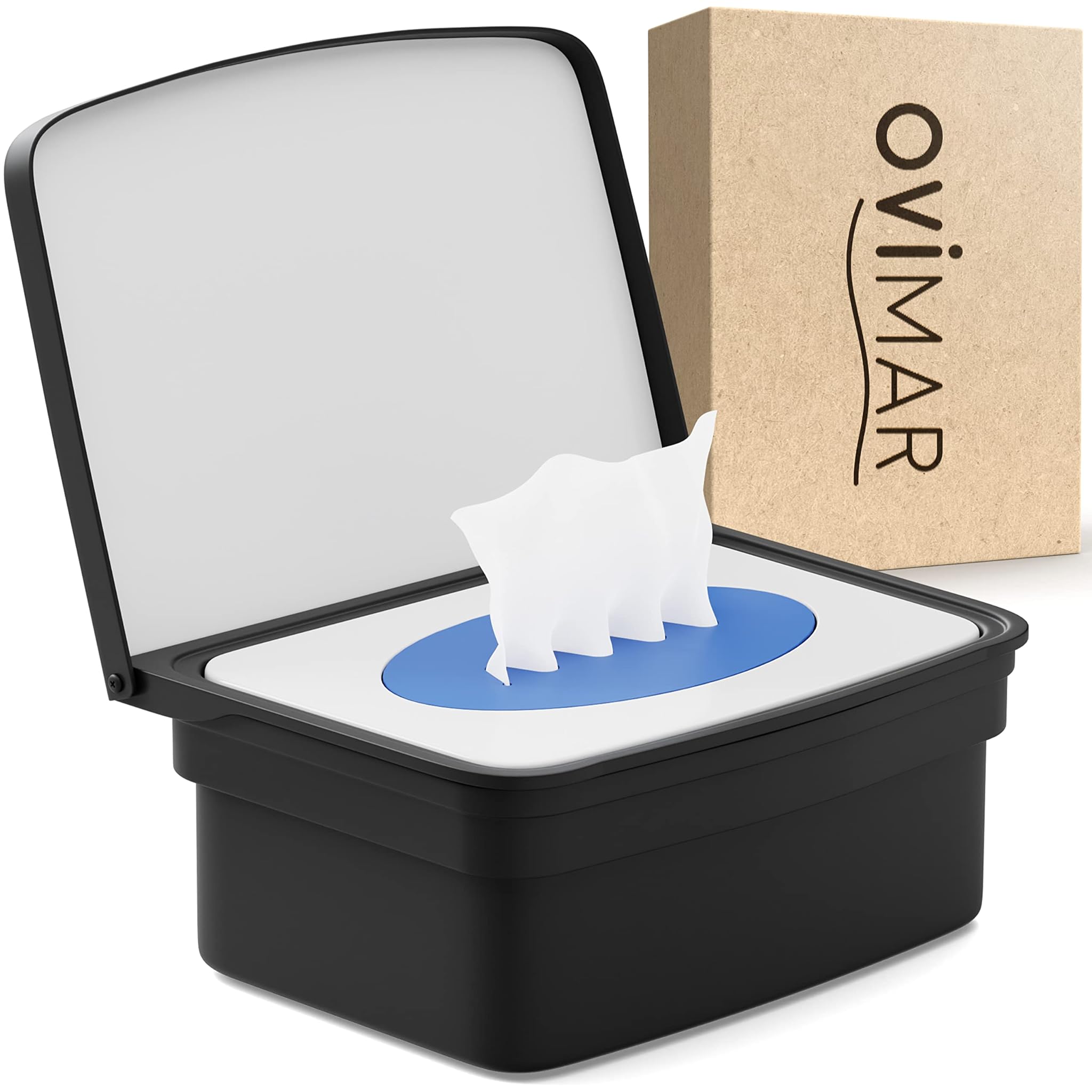 Ovimar Scatola per Salviette Umidificate Malmoya, Nera