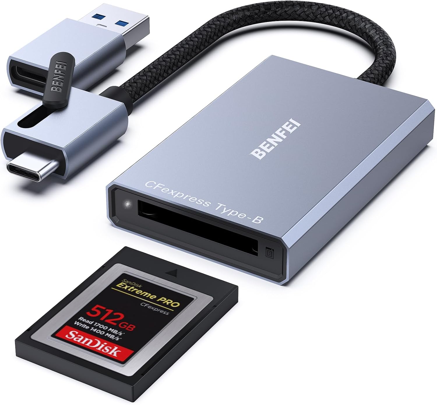 Benfei Lettore Schede CFexpress Tipo B USB 3.2 - immagine 1