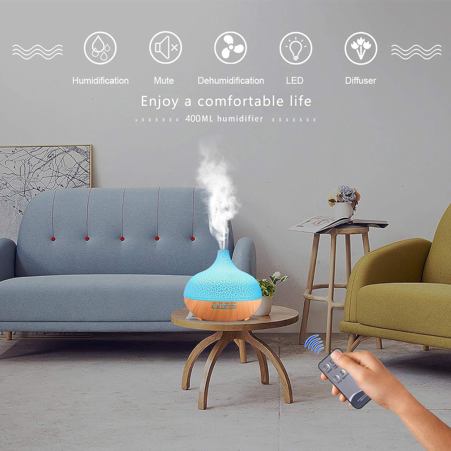 Muoivg Diffusore di Oli Essenziali 550ml - immagine 4