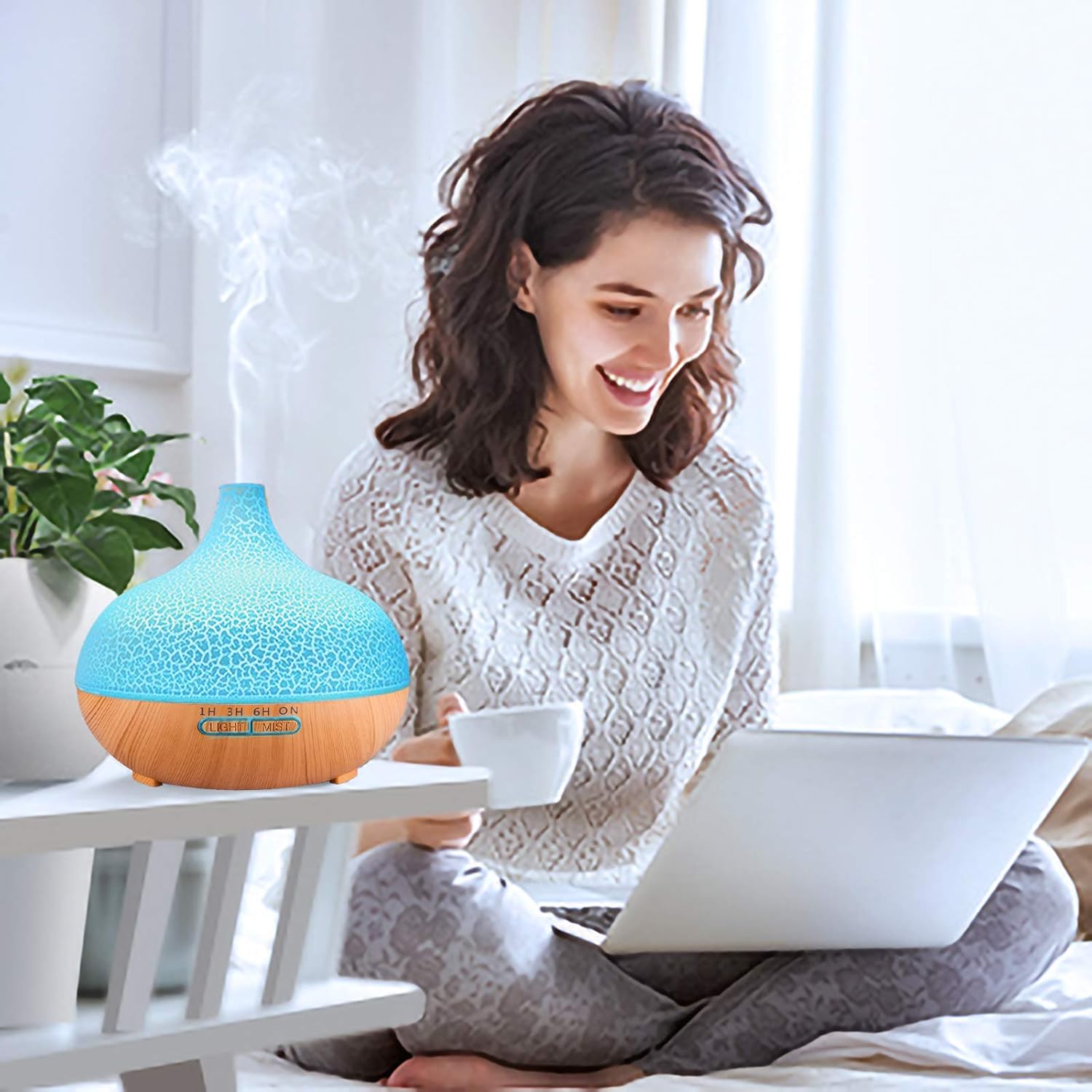 Muoivg Diffusore di Oli Essenziali 550ml - immagine 6