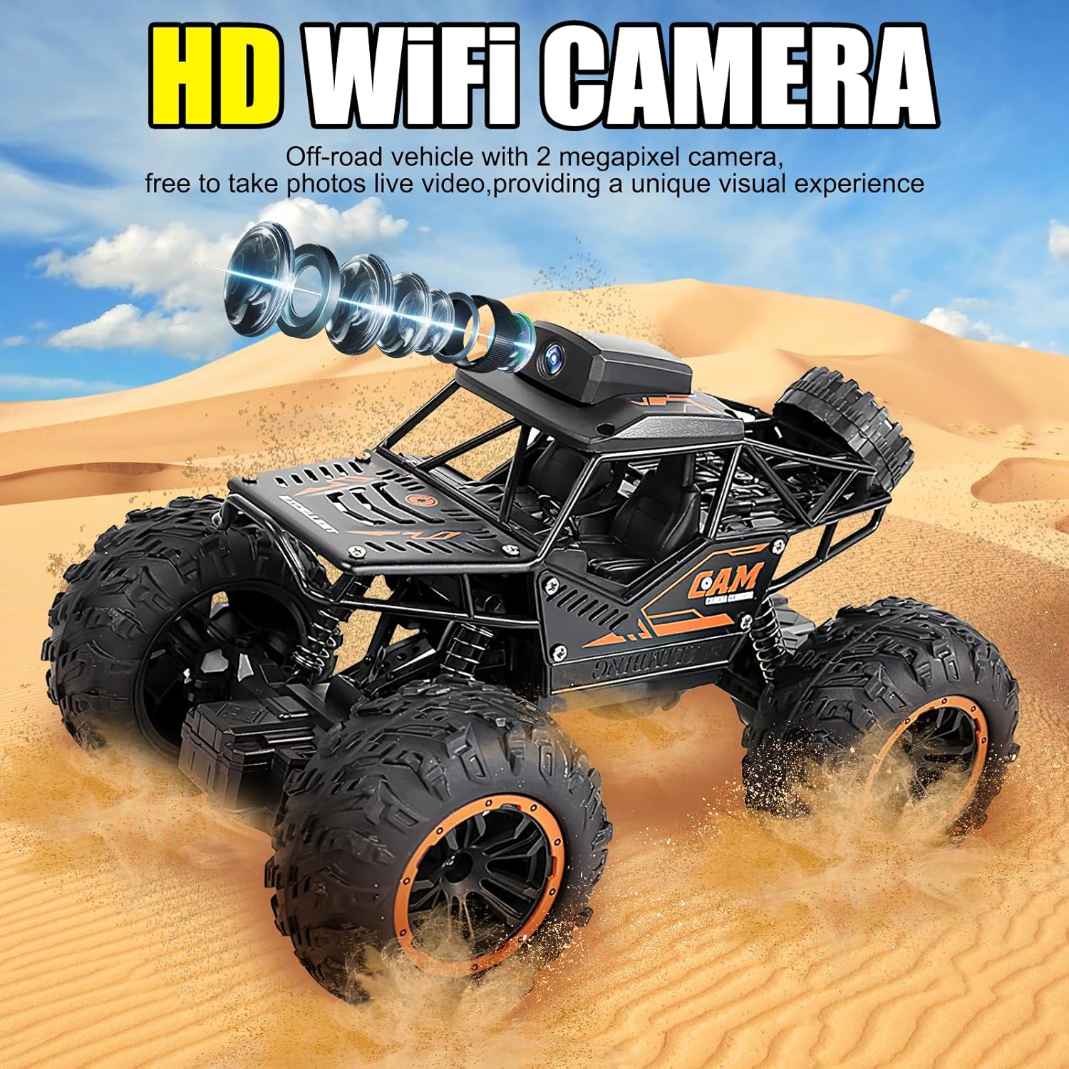 OBEST Auto Telecomandata Fuoristrada con Fotocamera - immagine 2