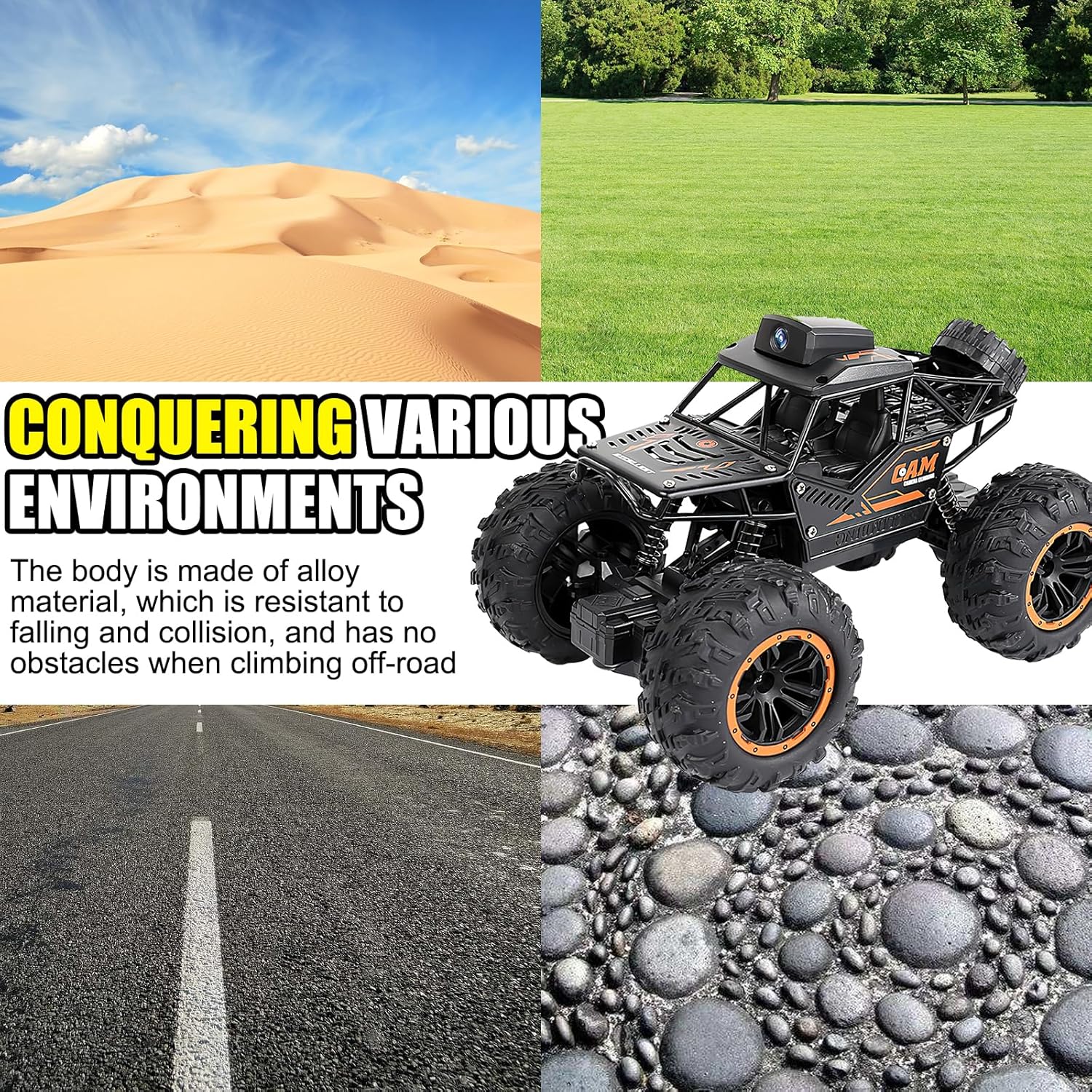 OBEST Auto Telecomandata Fuoristrada con Fotocamera - immagine 4