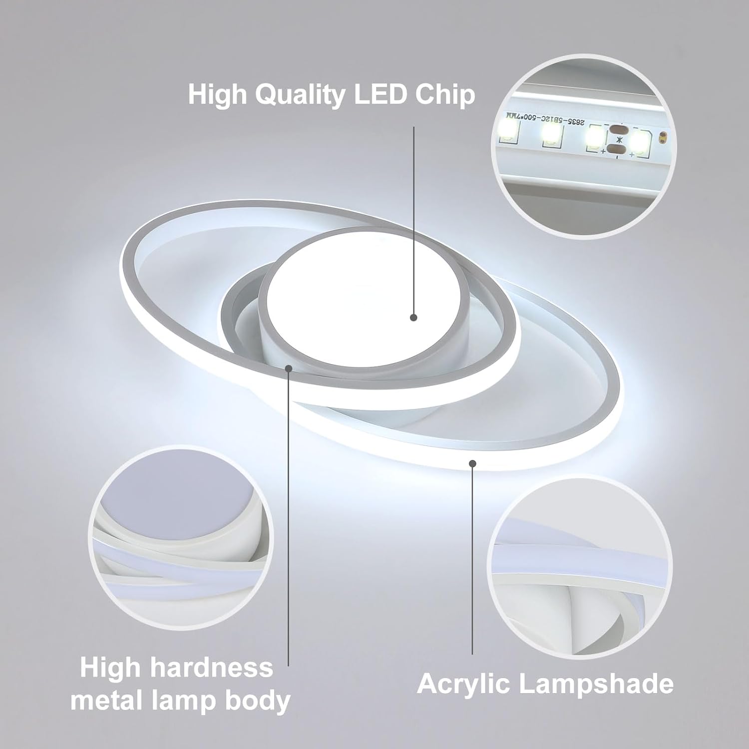 Osairous Plafoniera LED Soffitto Rotonda 39W - immagine 4