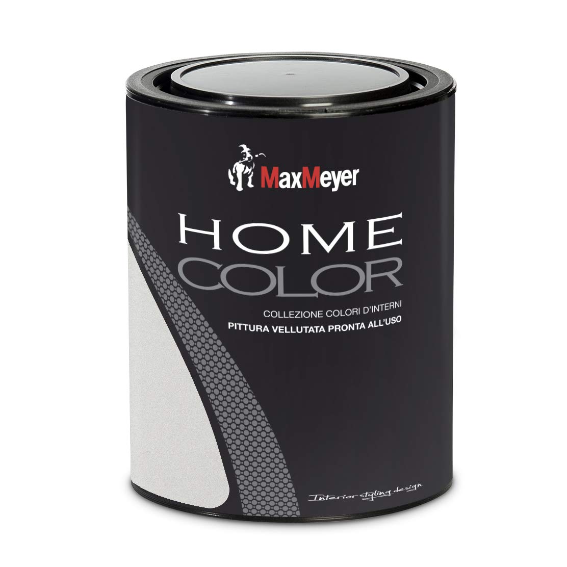 MaxMeyer Pittura colorata lavabile finitura metallizzata per interni Home Color ARGENTO 0,75 L