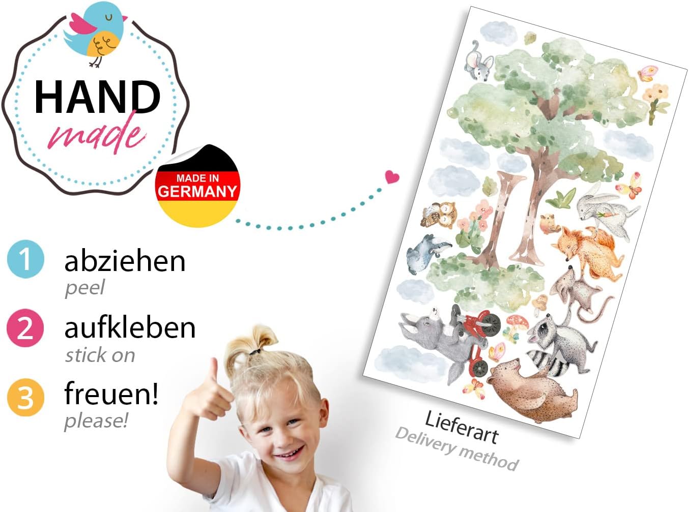 Grandora DL795-5 - Adesivo Parete Animali della Foresta - immagine 4