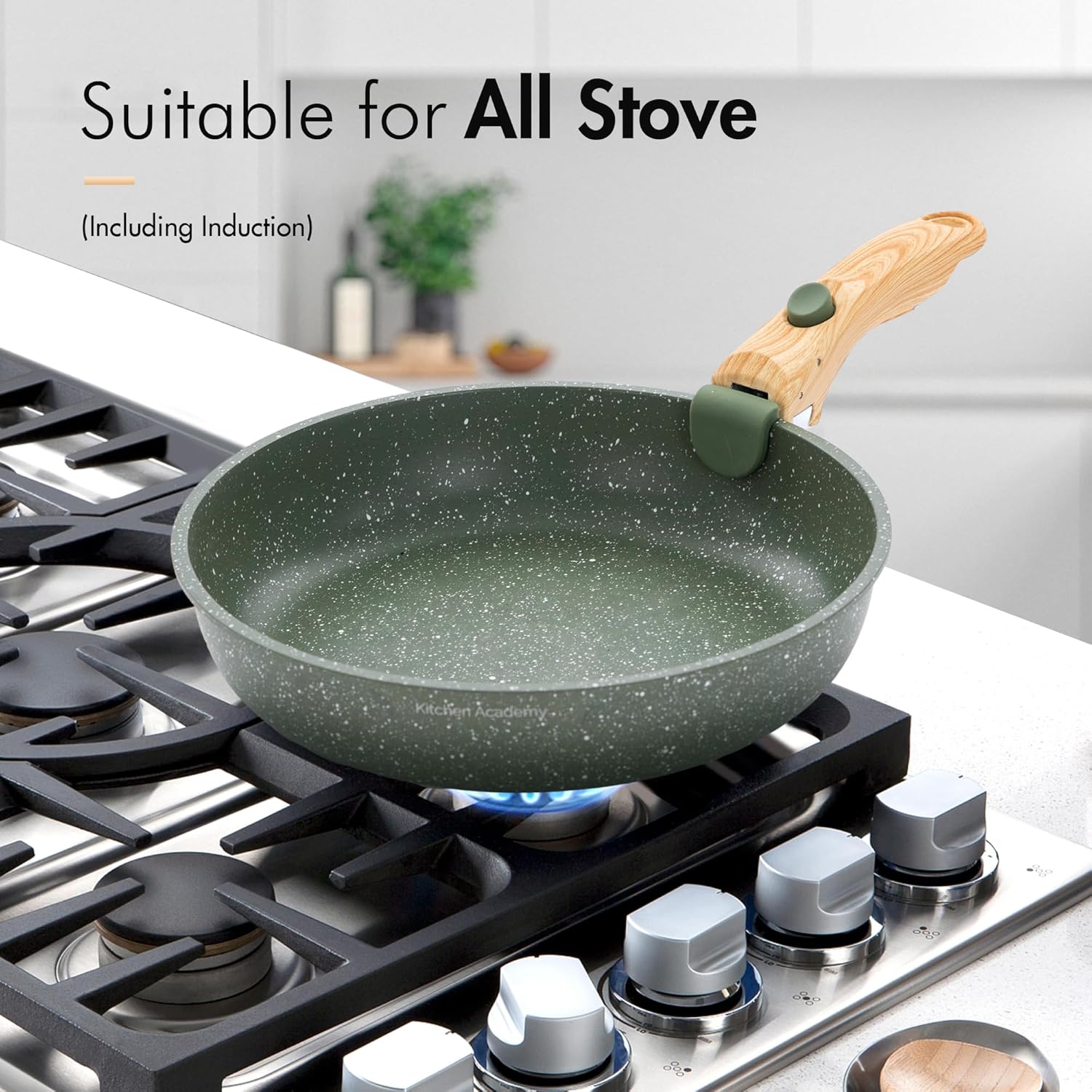 Kitchen Academy Set Pentole 10 Pezzi, Verde - immagine 5