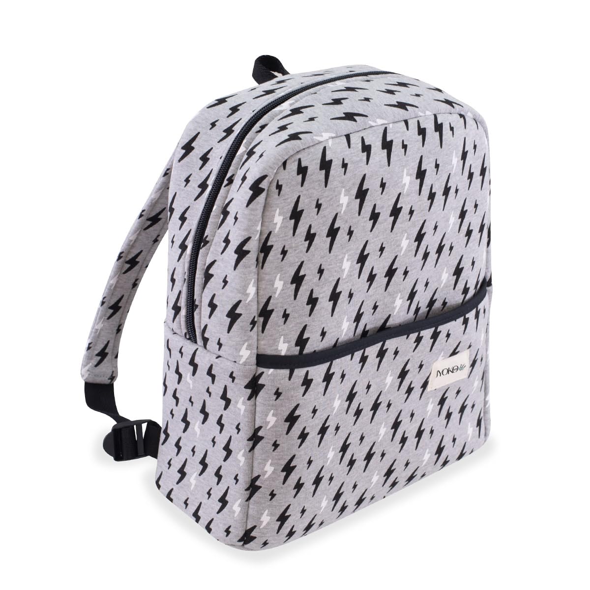 JYOKO KIDS Zaino per Bambini Scuola Materna con Ricamo Personalizzato del Nome (Black Rayo)