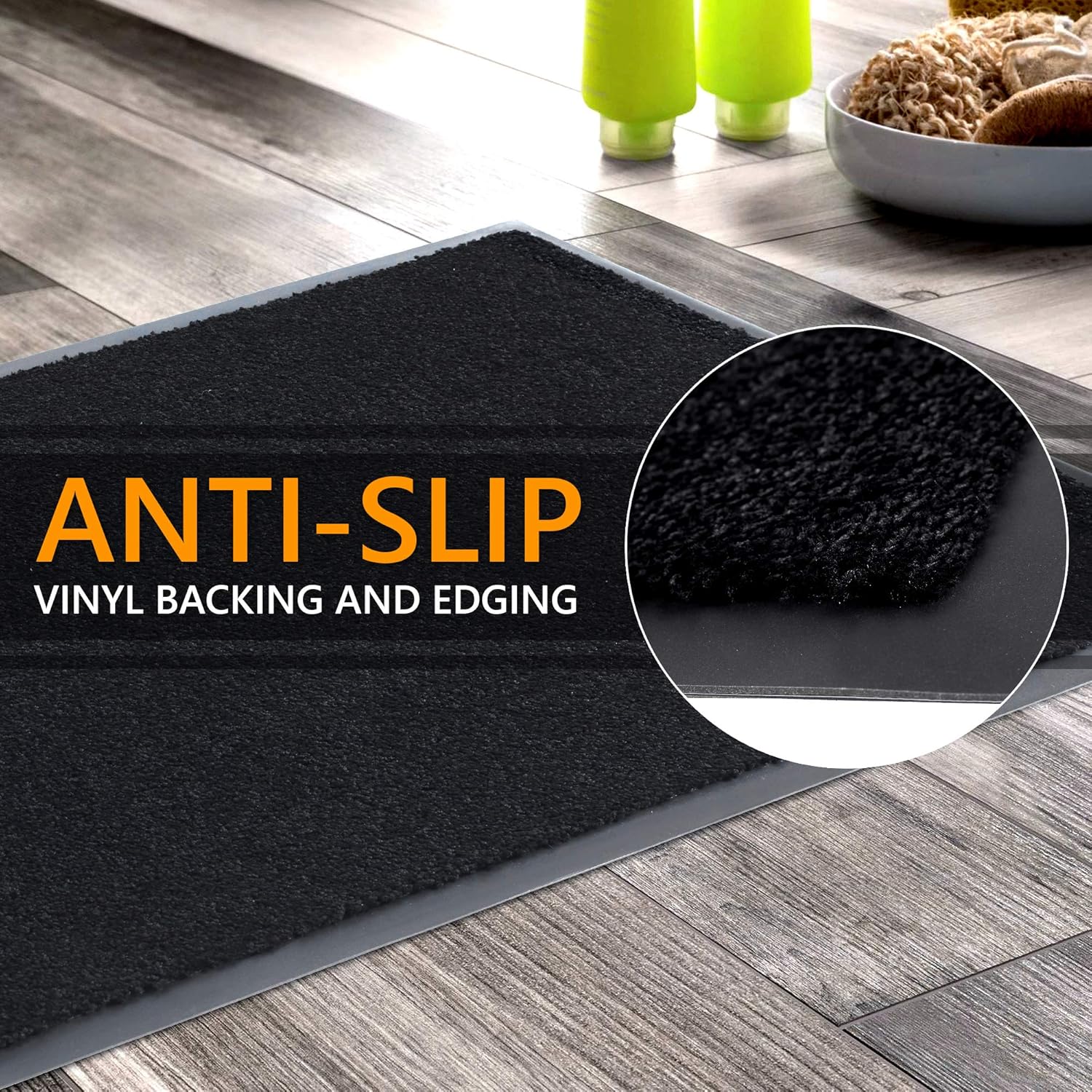 Gadhome Tappeto Ingresso Casa 90x150 cm, Nero - immagine 5