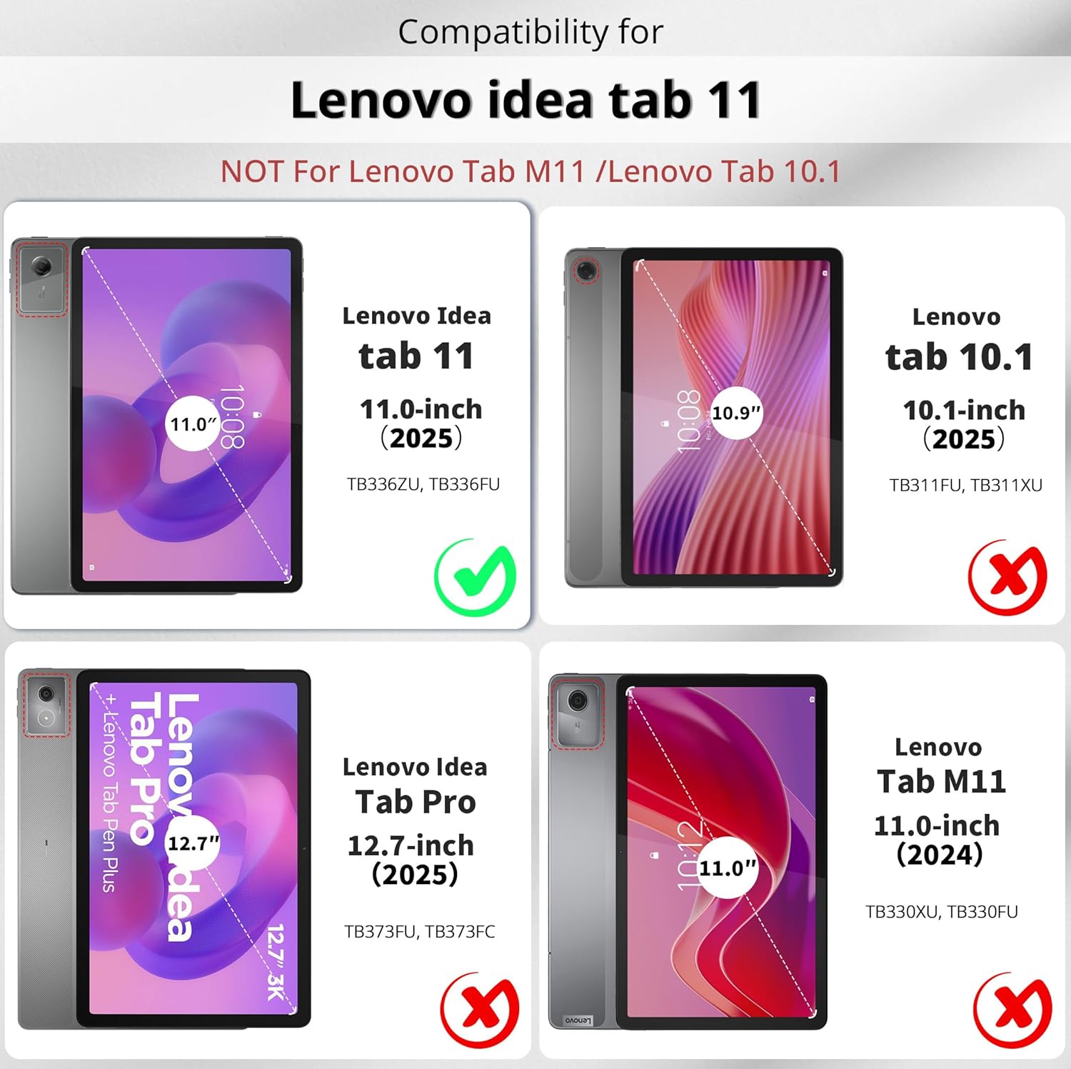 Easyacc Custodia per Lenovo Idea Tab 11" 2025, Rosso Vino - immagine 2