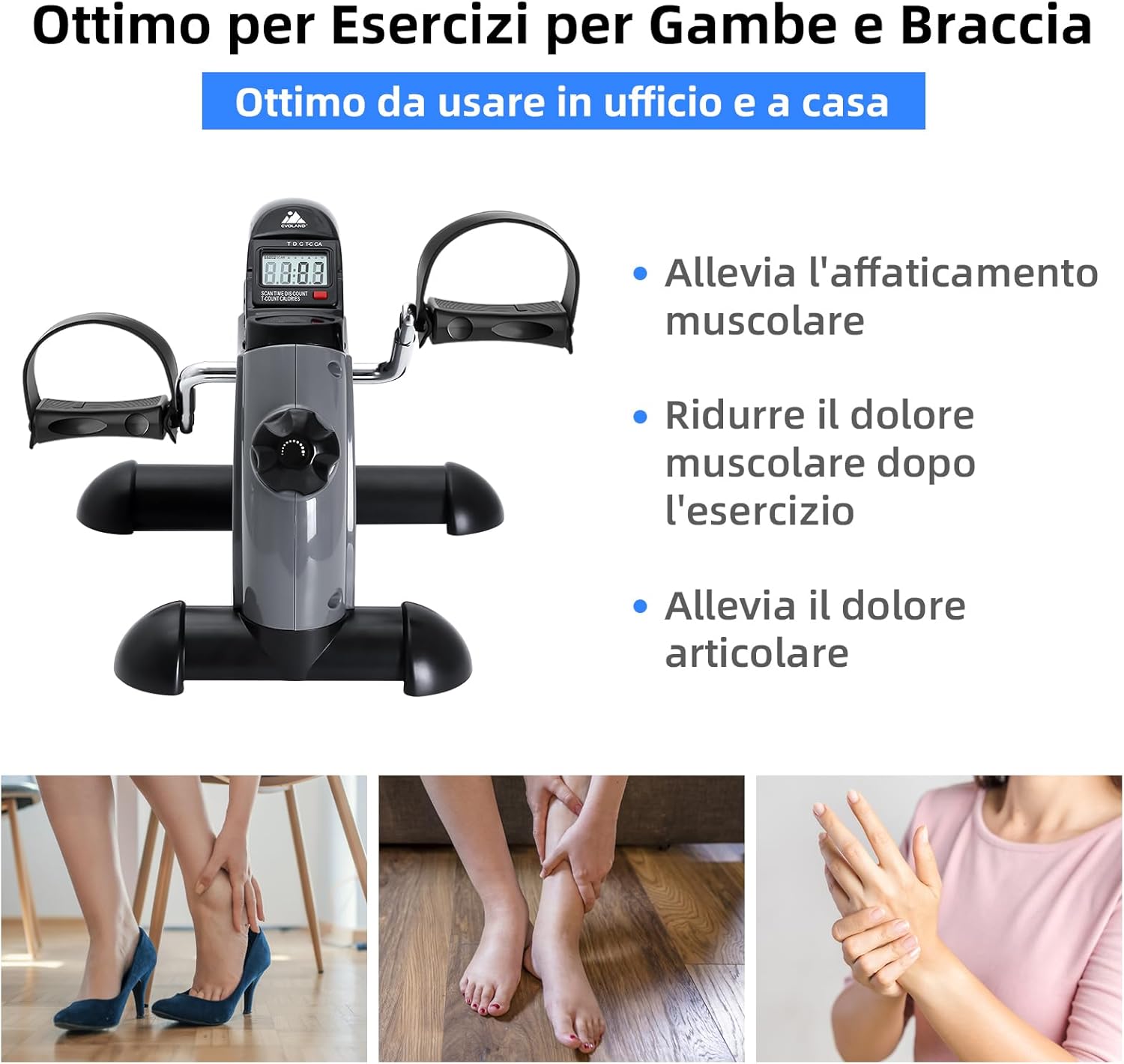 Evoland Mini Cyclette - Pedale Statico Portatile - immagine 2