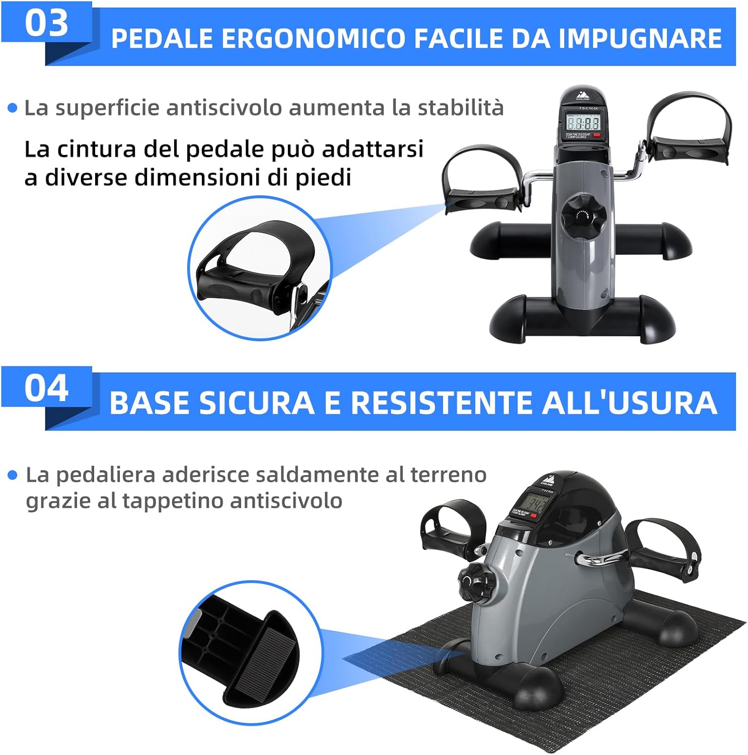 Evoland Mini Cyclette - Pedale Statico Portatile - immagine 6