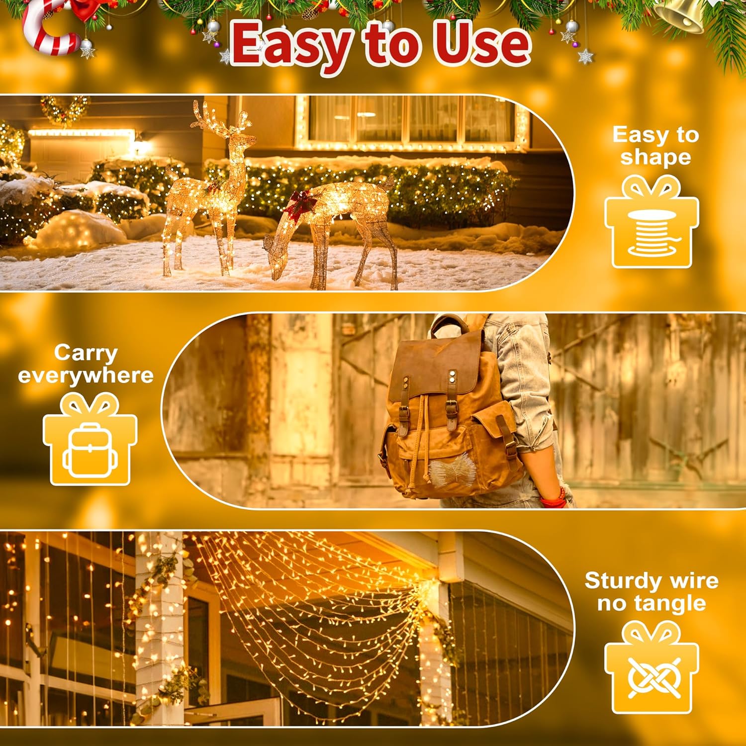 Luci Albero Di Natale a Batteria 20m 200LEDs - immagine 3