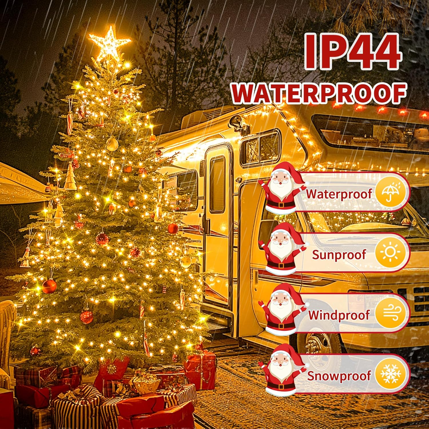 Luci Albero Di Natale a Batteria 20m 200LEDs - immagine 4