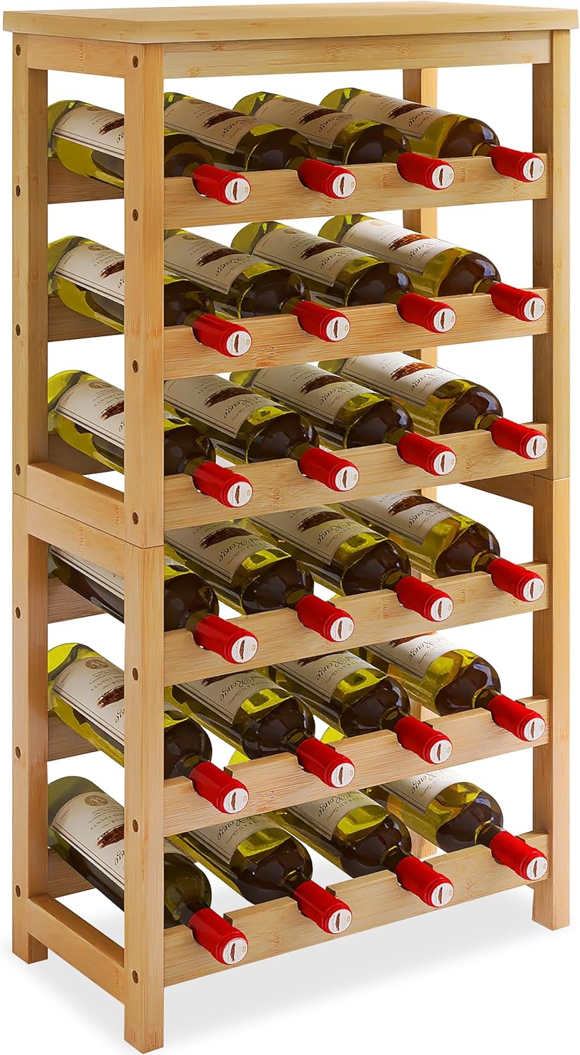 Scaffale da Pavimento per 24 Bottiglie di Vino