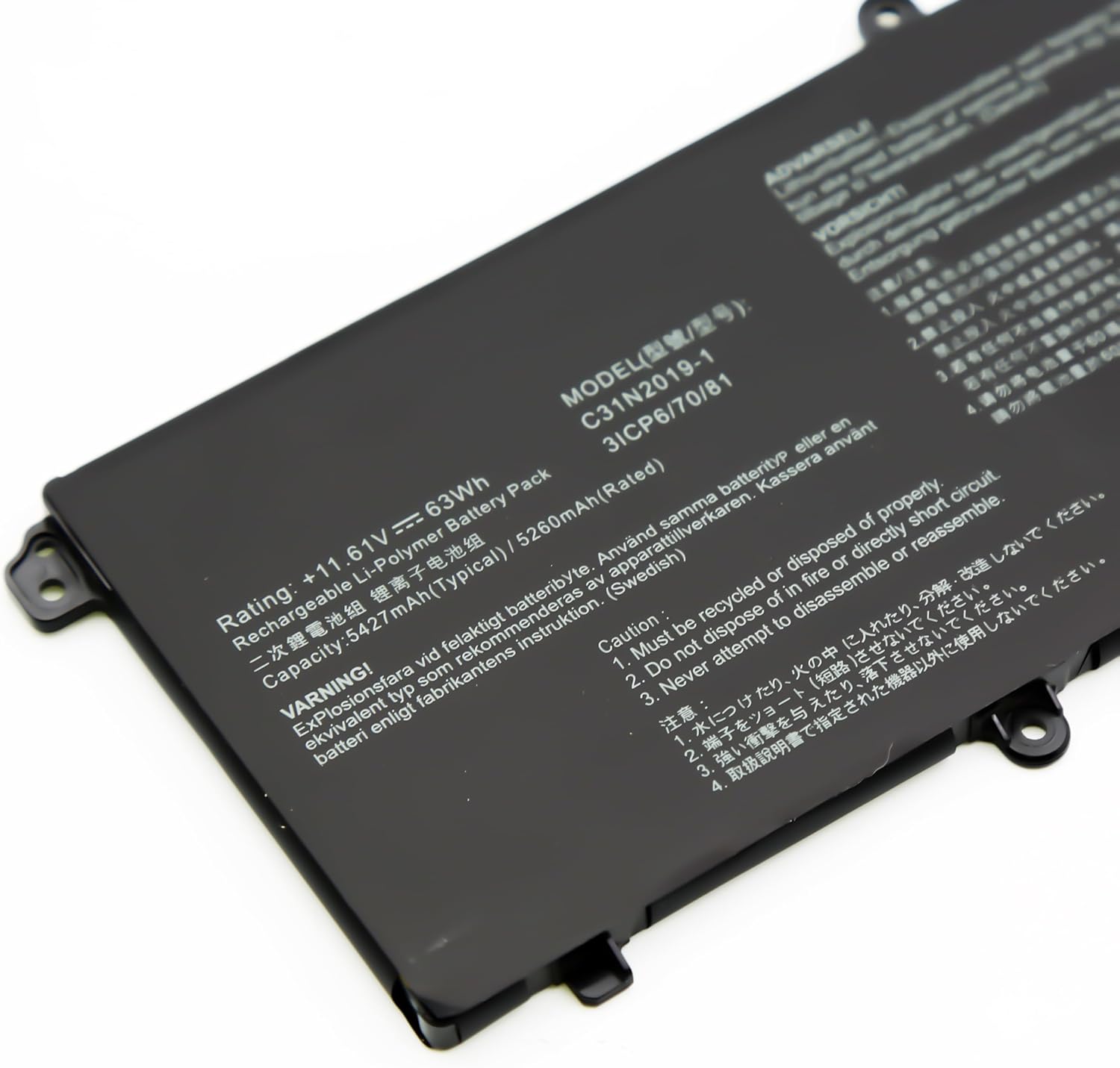 BLESYS C31N2019-1 Batteria per Asus 11,61V/63Wh - immagine 3