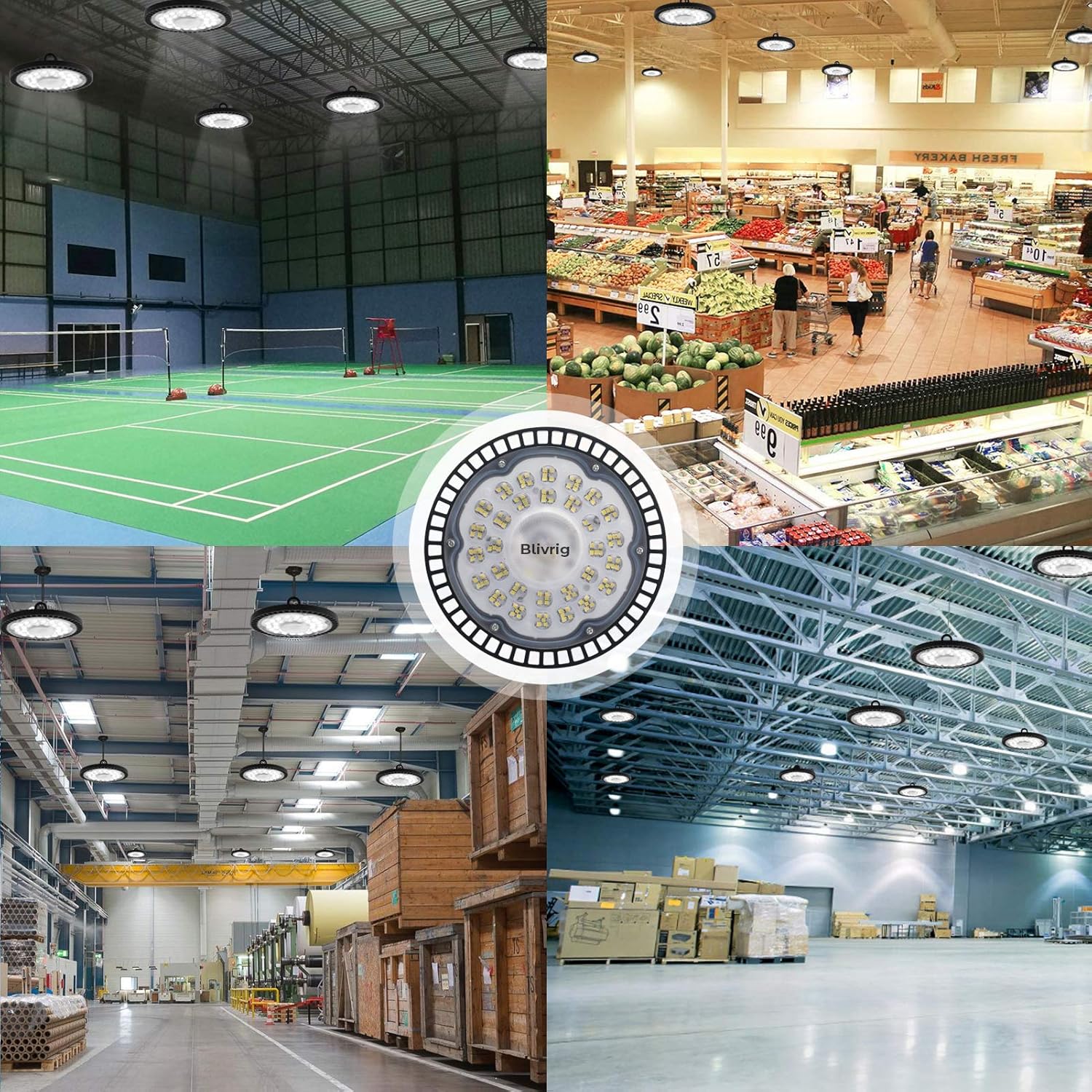 Blivrig UFO Lamp Faretto LED 200W 20000LM - immagine 2