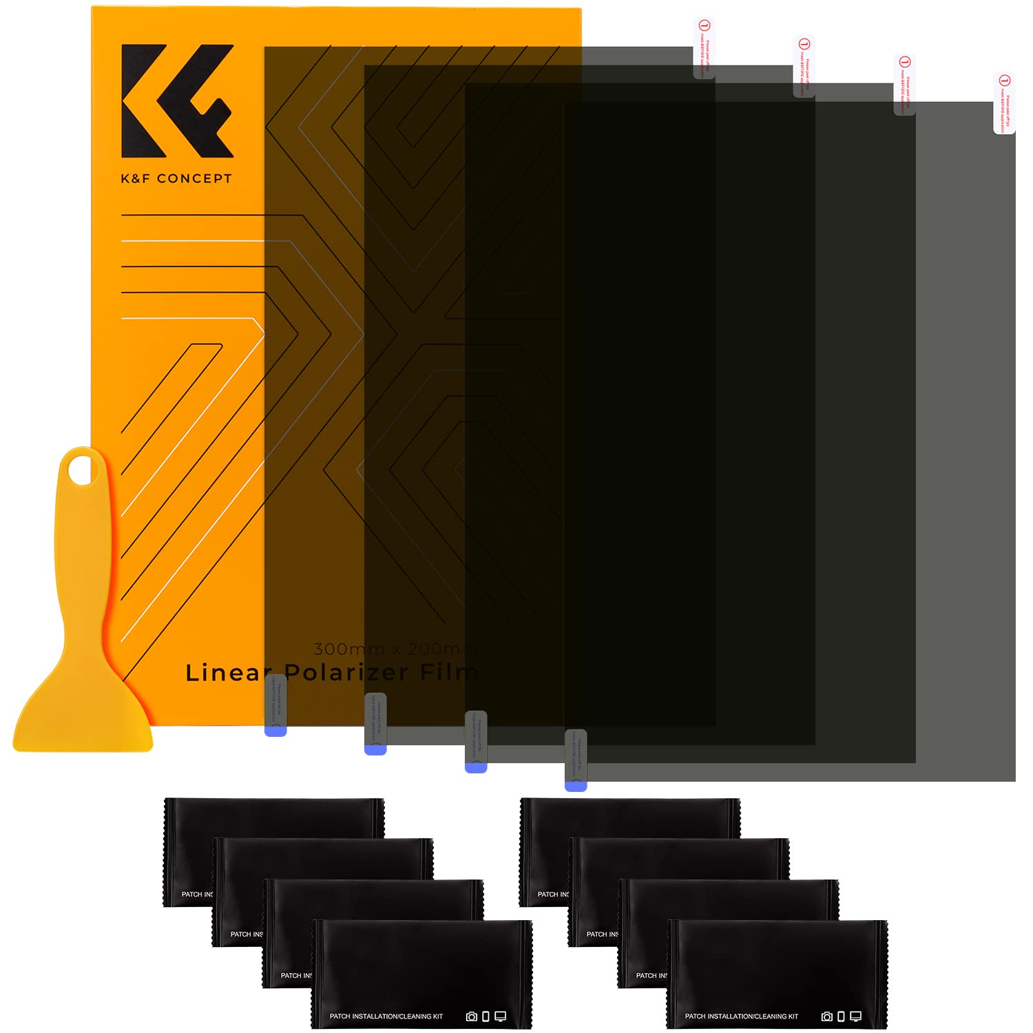 K&f Concept 4PCS Filtro Polarizzatore 300x200x0.2mm