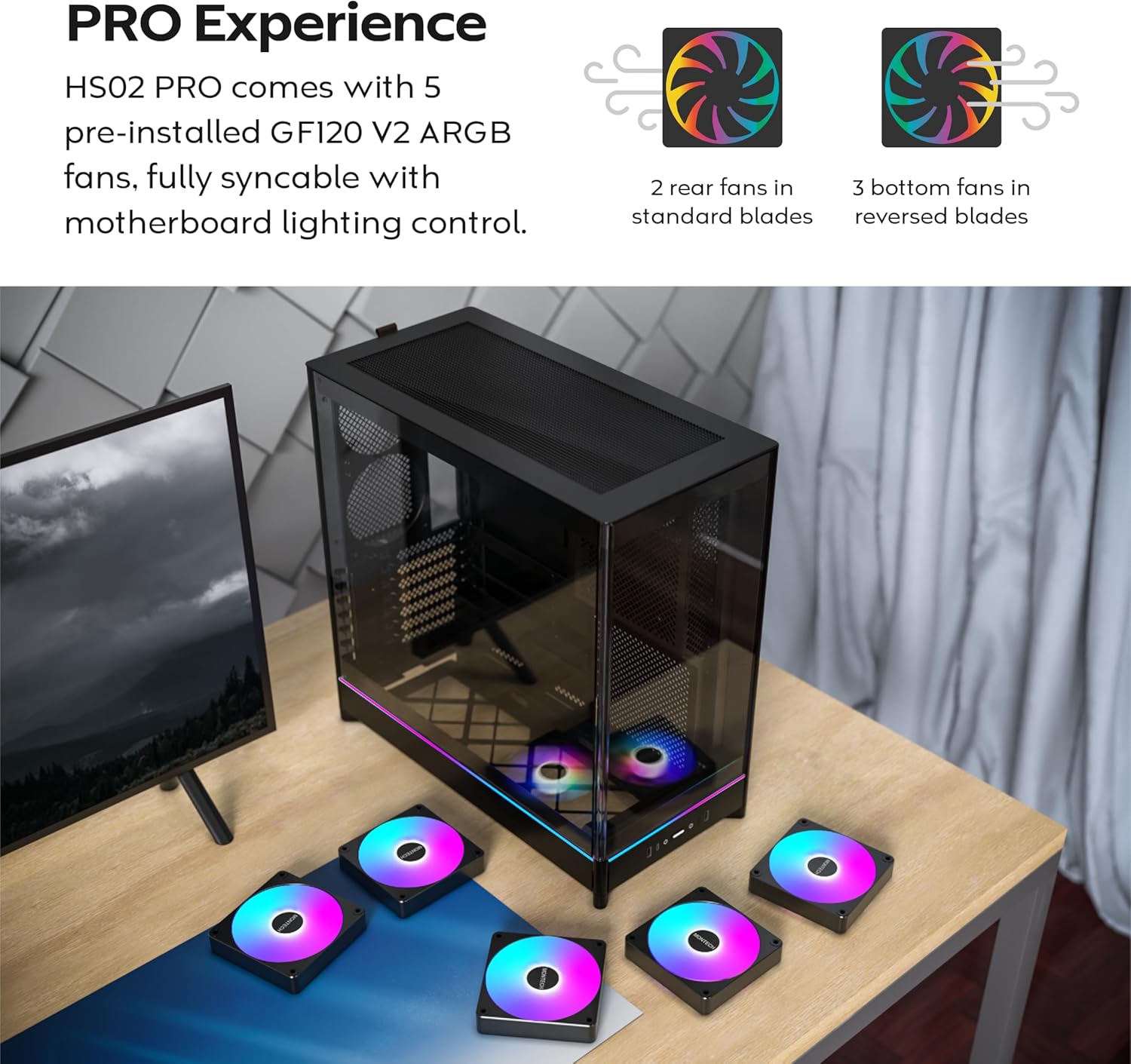 Montech HS02 PRO - Case PC ATX Mid-Tower - immagine 5