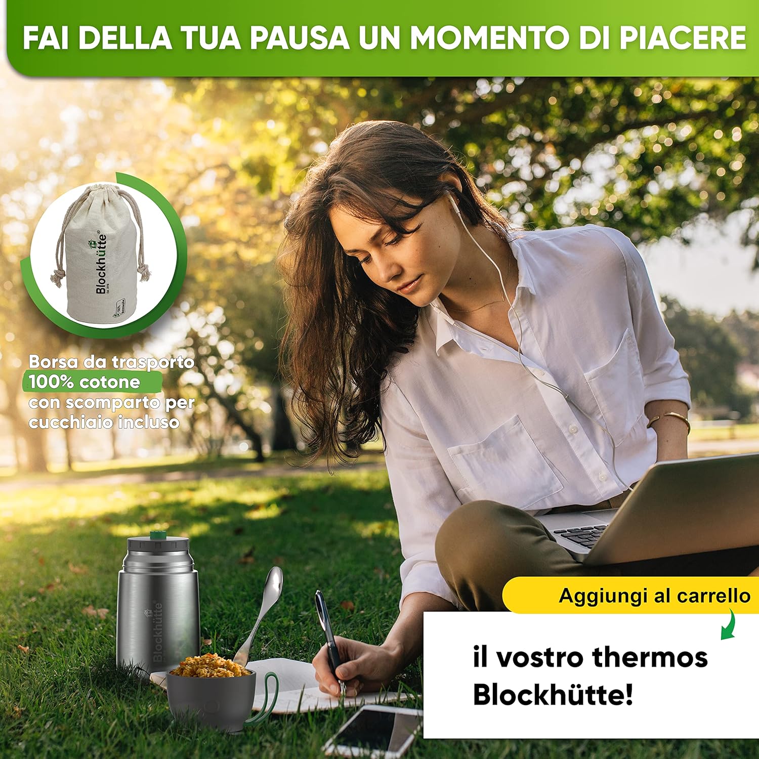 Blockhütte Contenitore Termico Cibo 1L - immagine 7