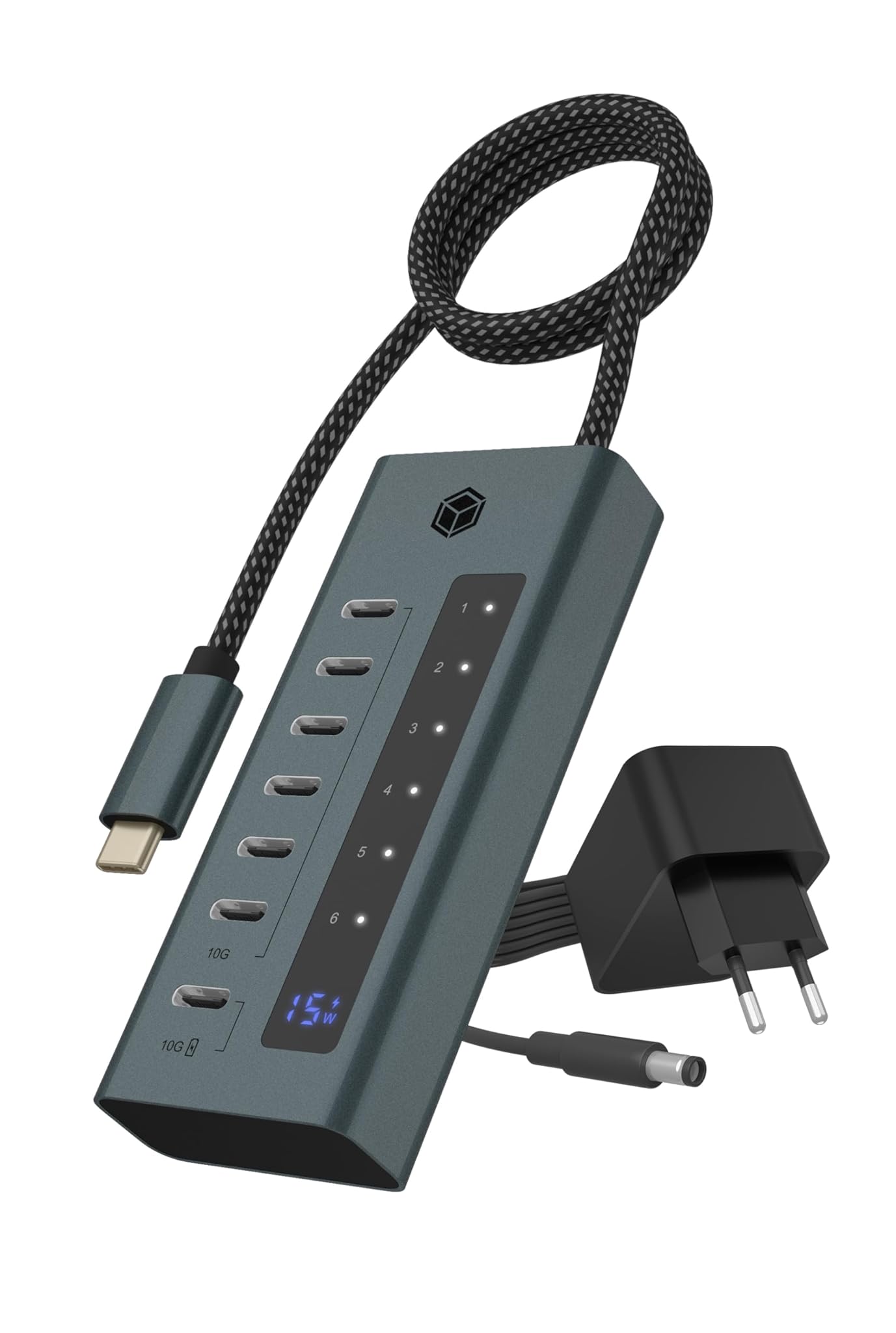 ICY BOX USB 3.2 Gen 2 (3.1 Gen 2) Type-C 10000 Mbit/s, IB-HUB1477-C31