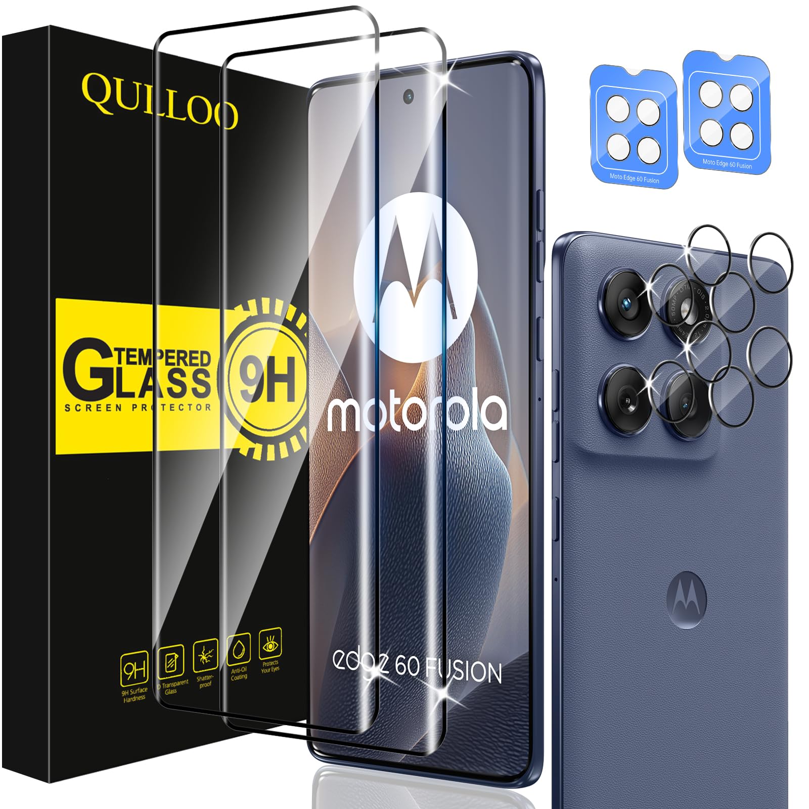 Qulloo Vetro Temperato per Motorola Moto Edge 60/Fusion