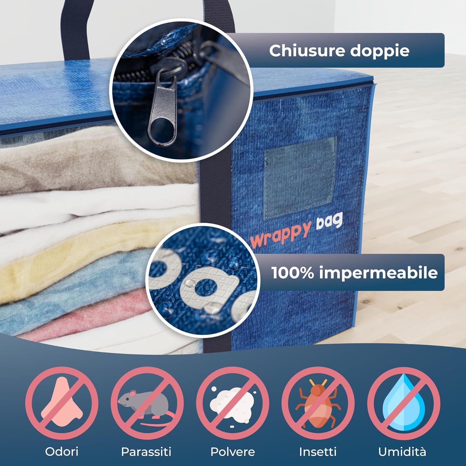 Wrappybag Set 10 Borse XXL Trasloco/Viaggi - immagine 4